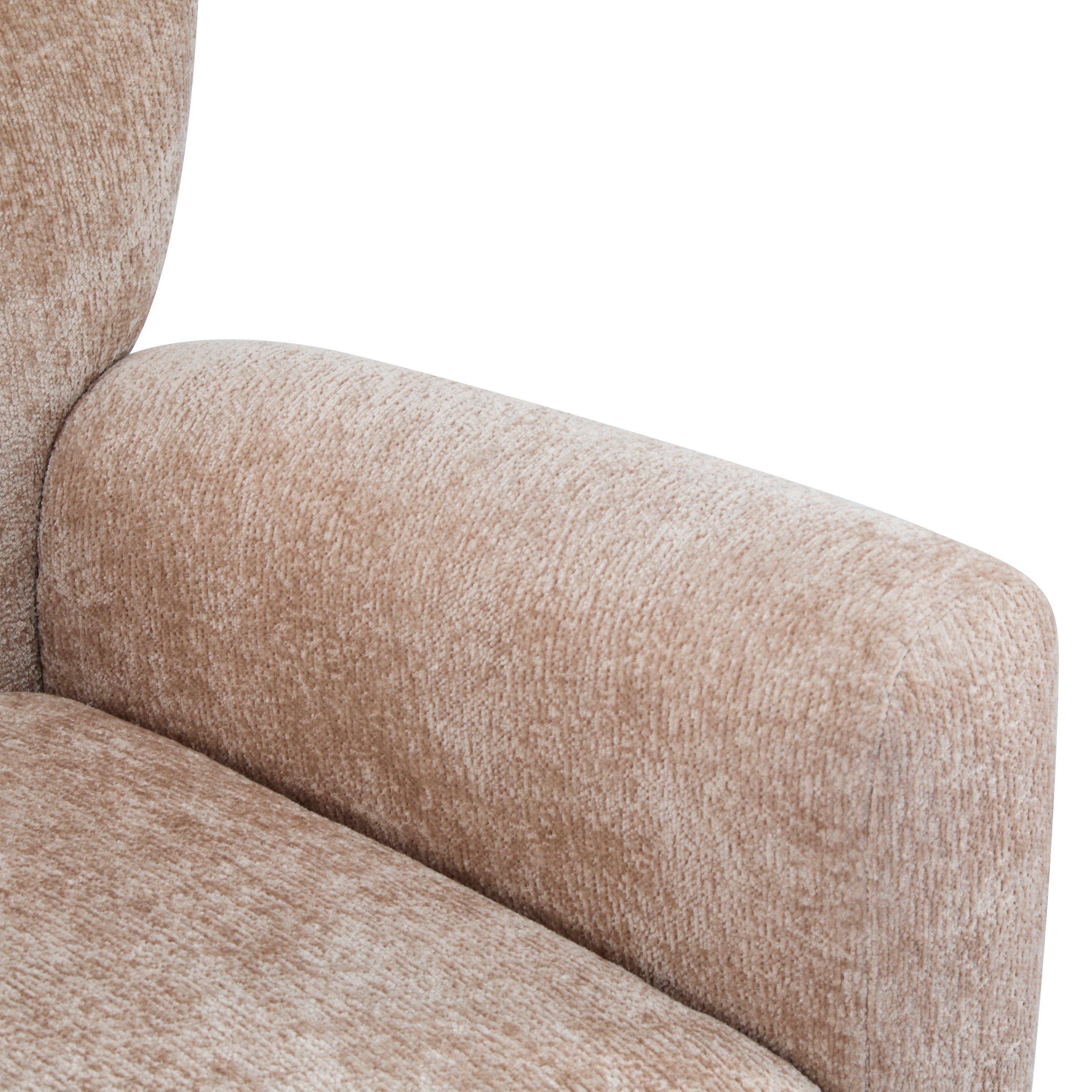 Cozy Wingback Accent Chair with Round Wood Feet
