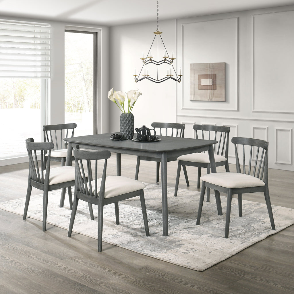 Modern Spindle Back Dining Chairs, Set of 2