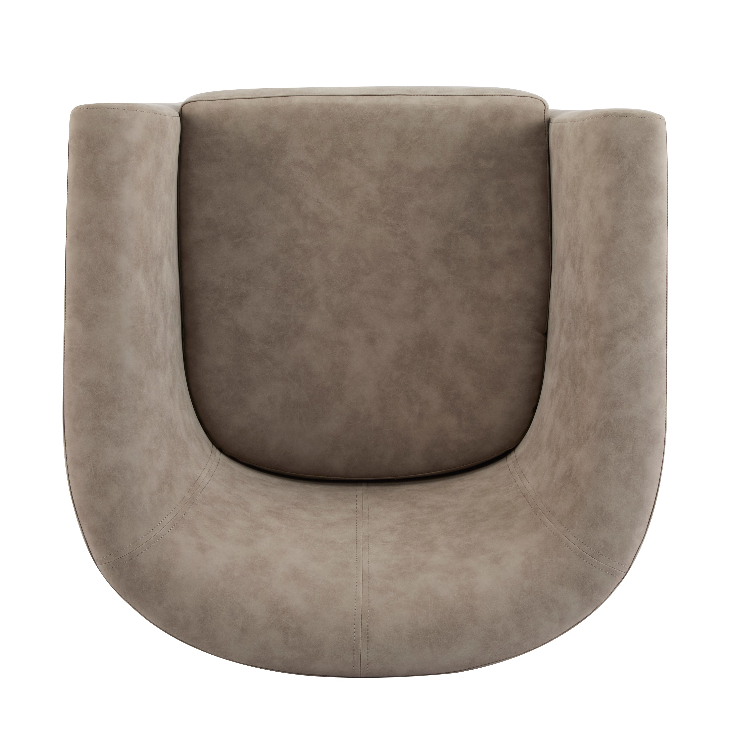Wilmore Faux Leather Swivel Barrel Chair