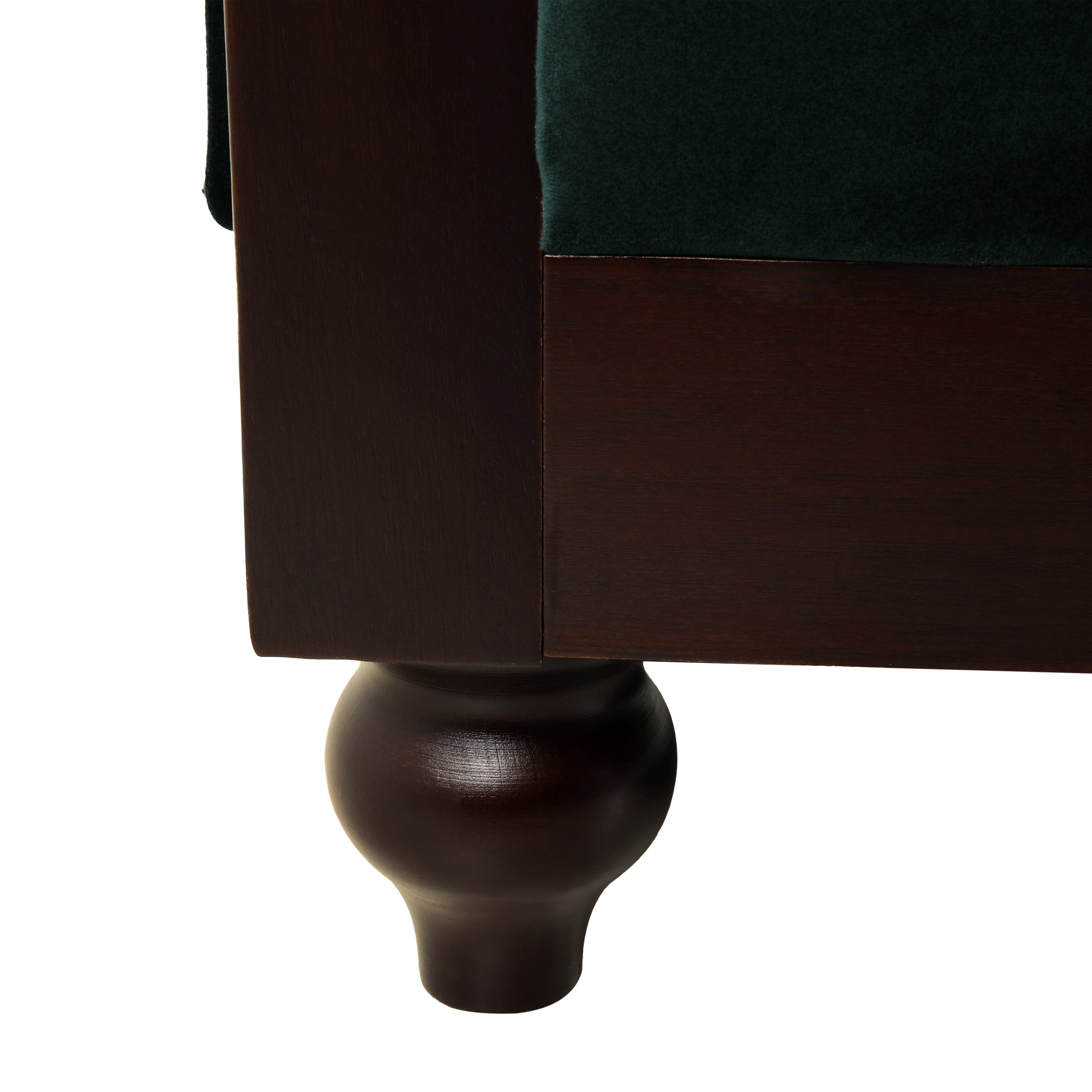Velvet Rolled Arm Chesterfield Loveseat