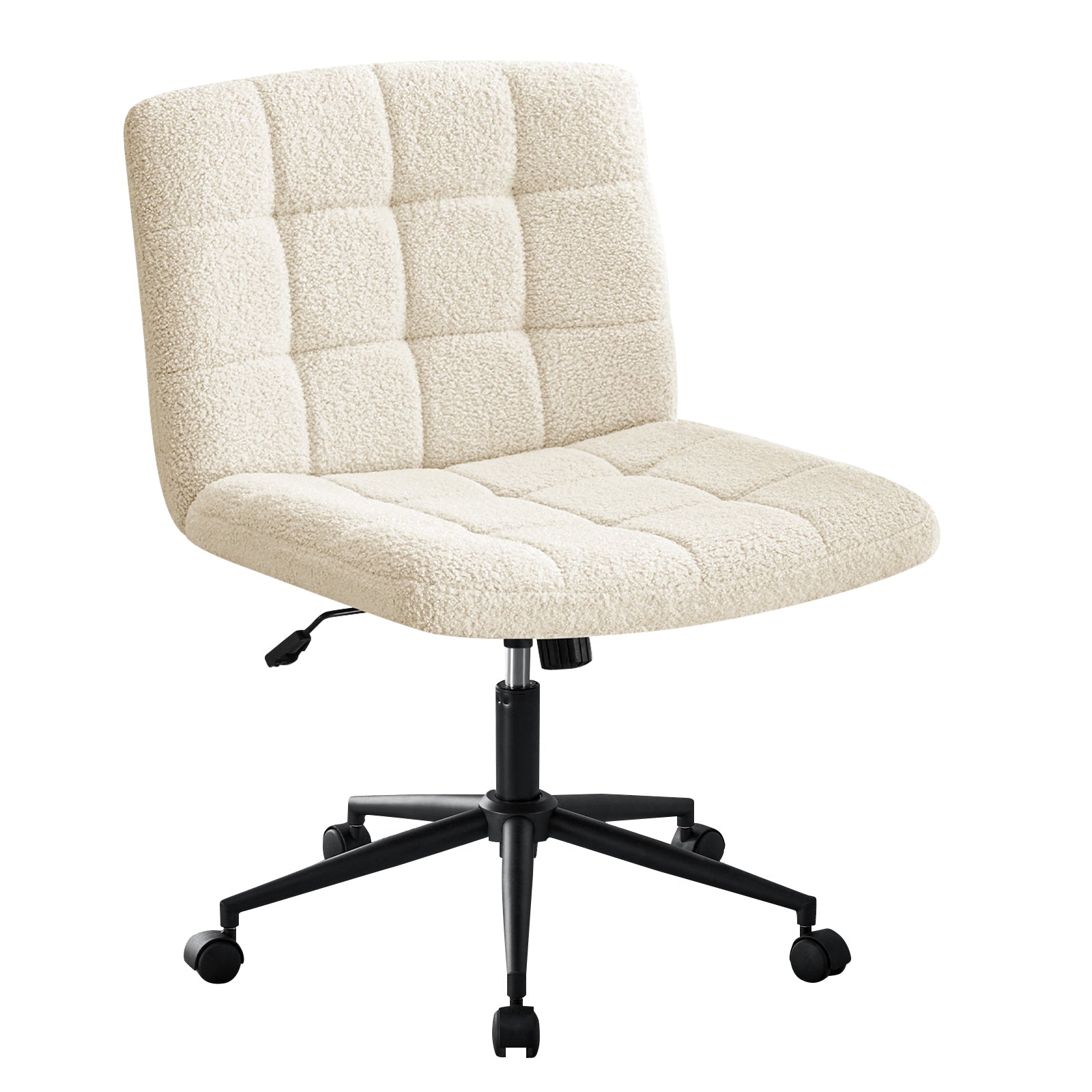 Desk Chair with Wheels, Armless Desk Chair, Adjustable Height 360° Rolling Swivel