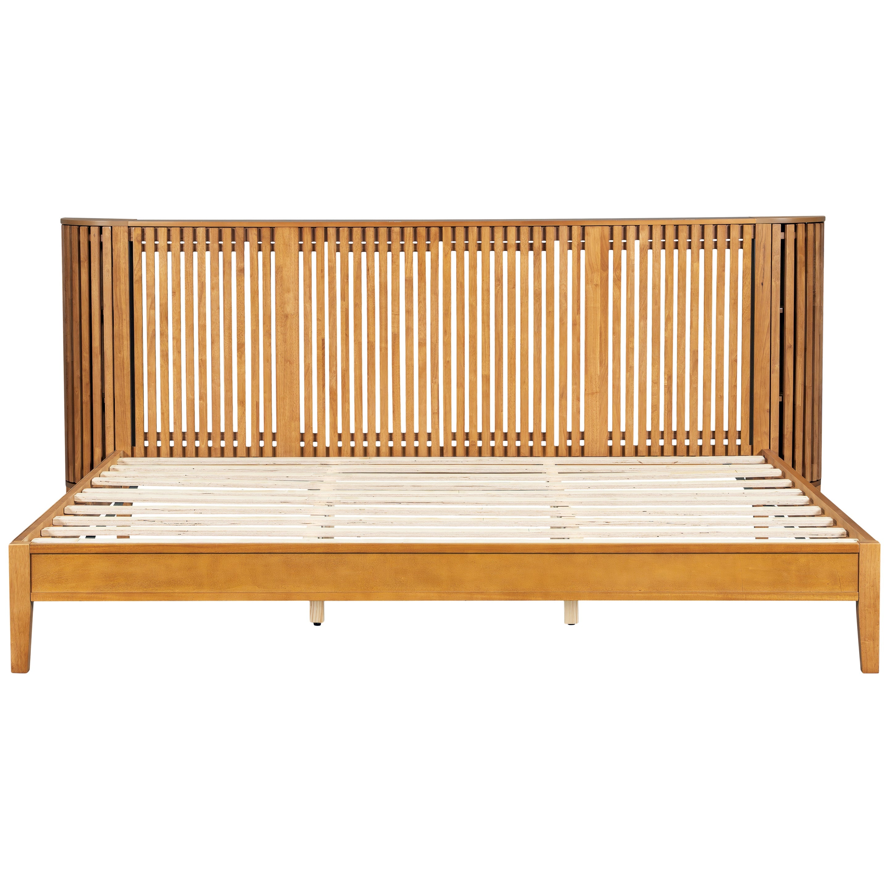 Slat Design Solid Wood Bed