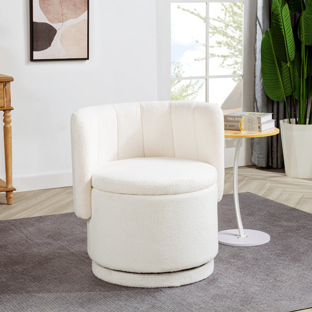 360 Degree Swivel Back Sofa Chair With Storage Space