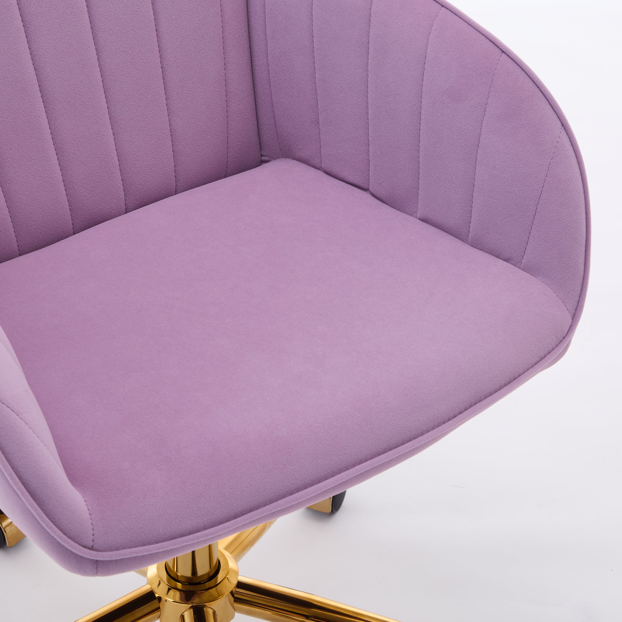Adjustable Ergonomic Swivel Chair with Golden Base