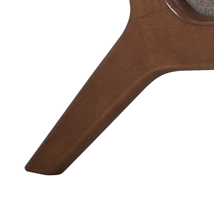 Lide Light Brown Fabric & Brown Finish Accent Chair