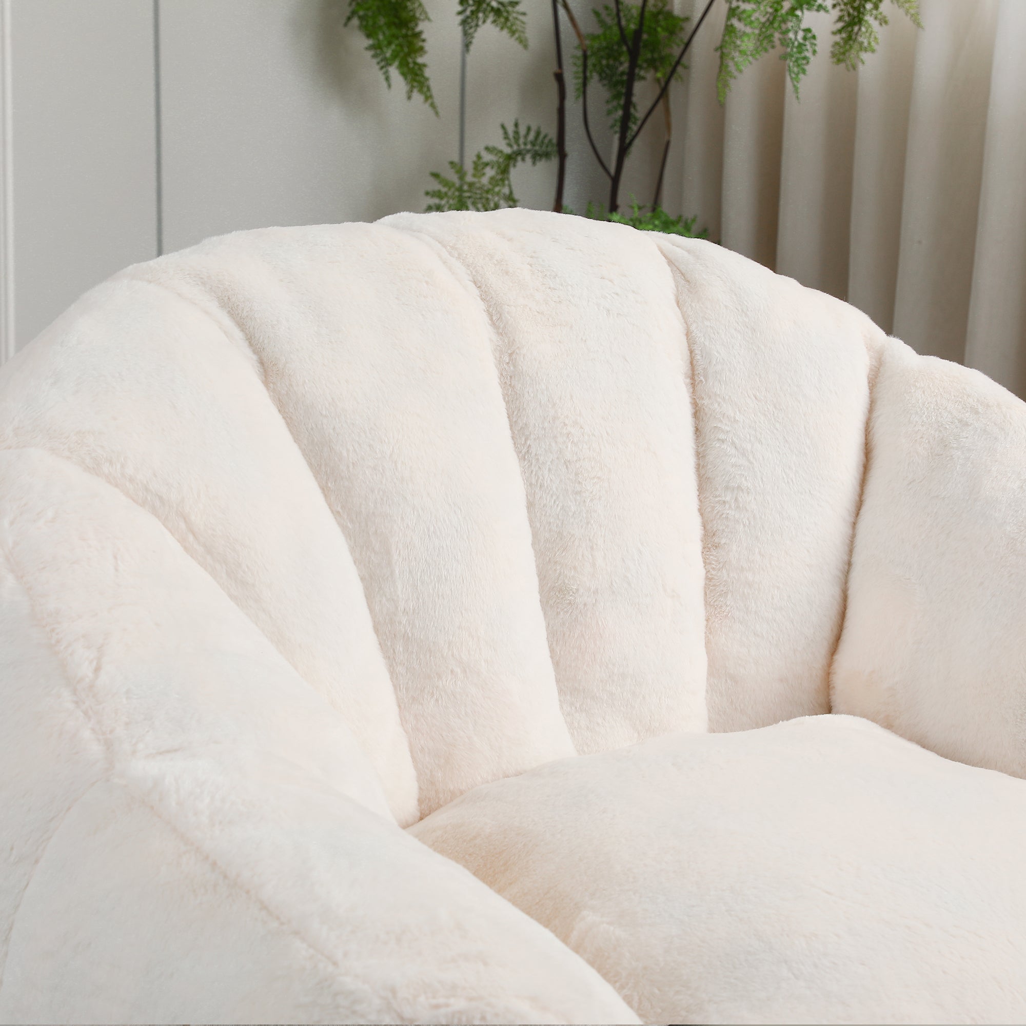 Beanbag Sofa Chair with Armrests Stuffed with High-Density Foam