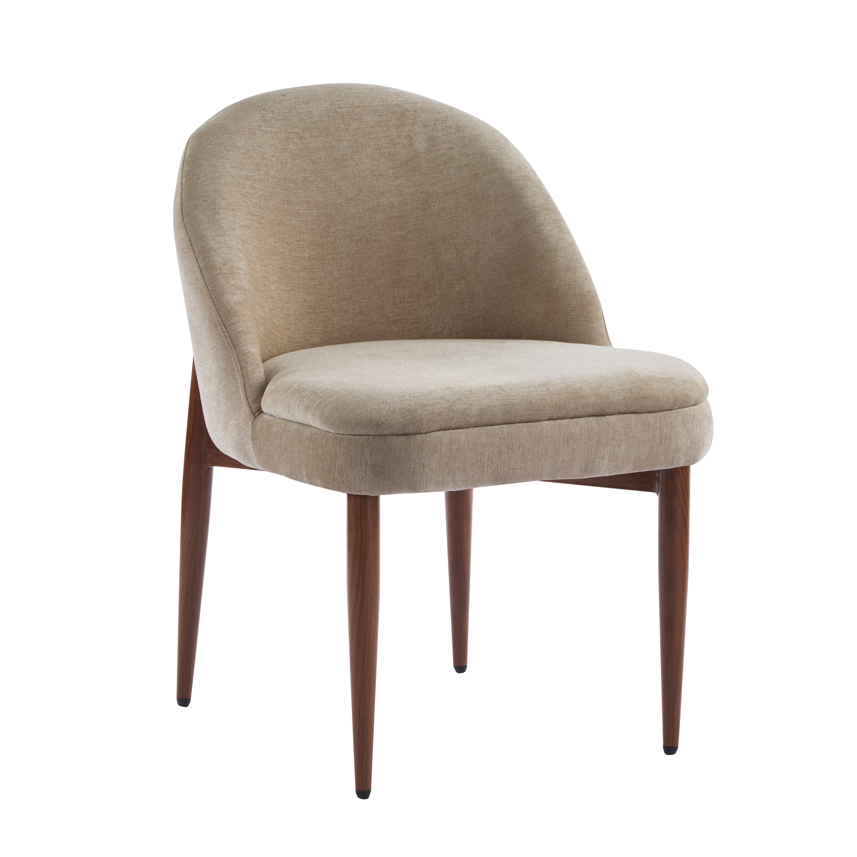 Mid-Century Modern Fabric Upholstered Dining Chair, Set of 2