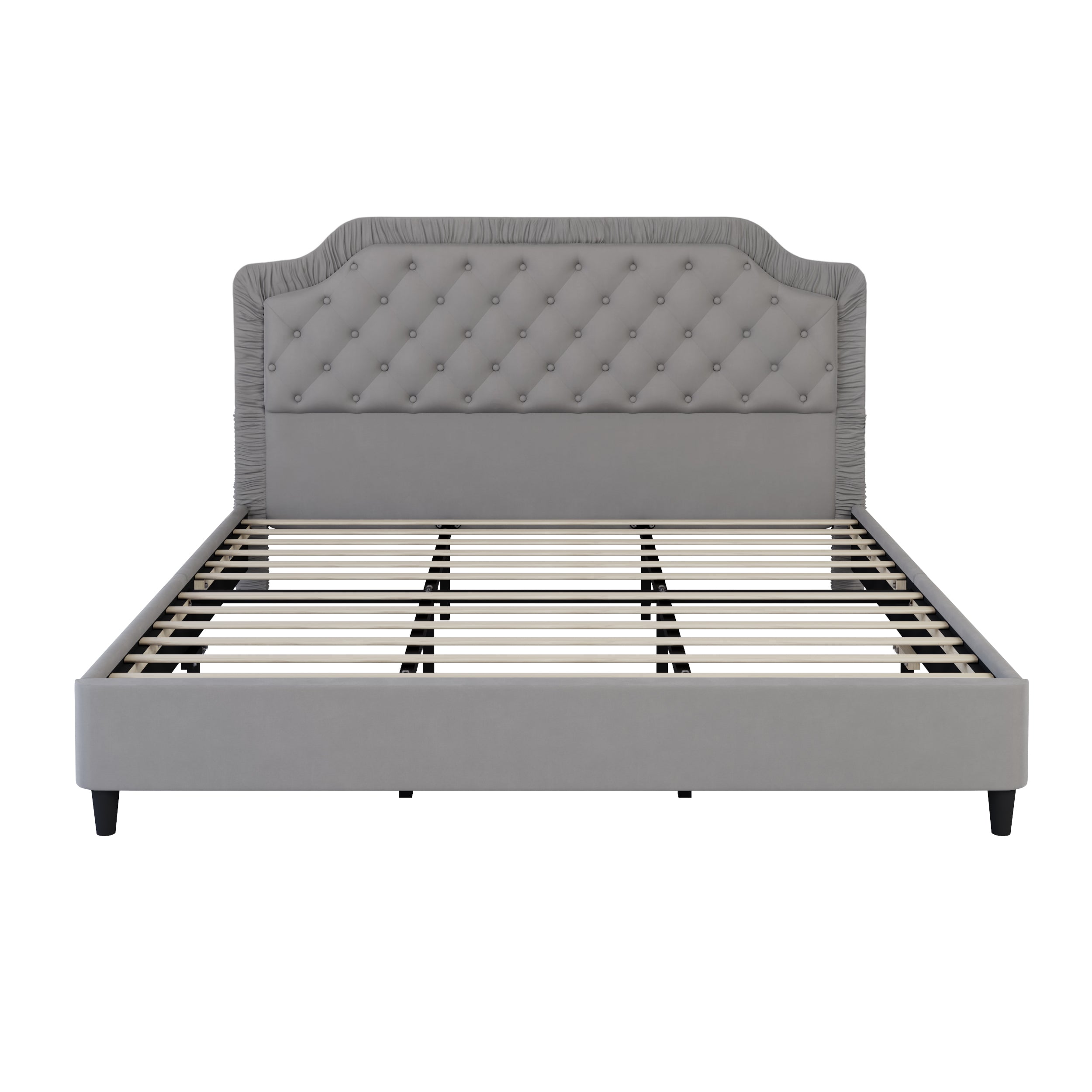 Button Tufted Headboard Bed