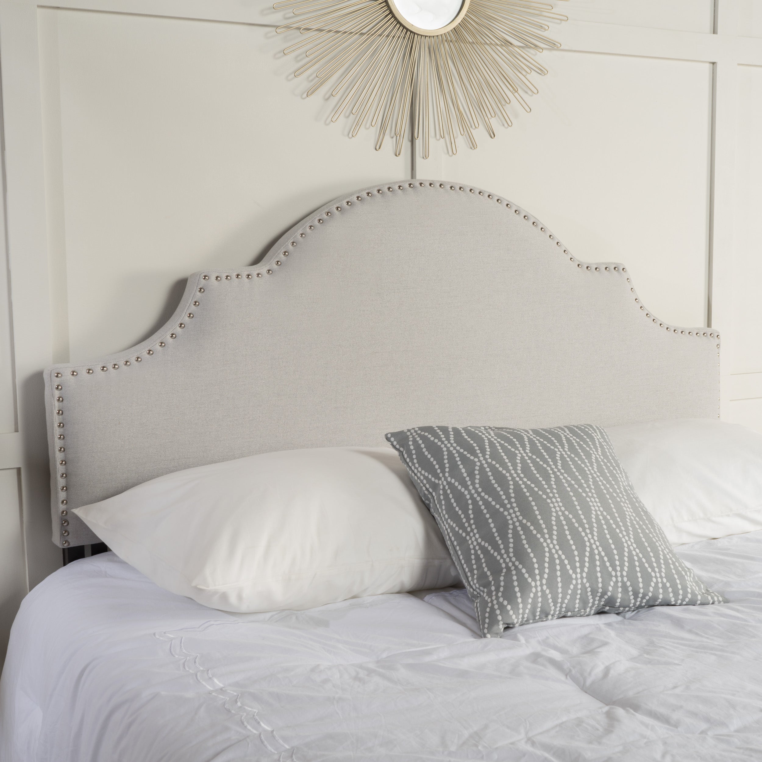 Upholstered Nailhead Trim Headboard