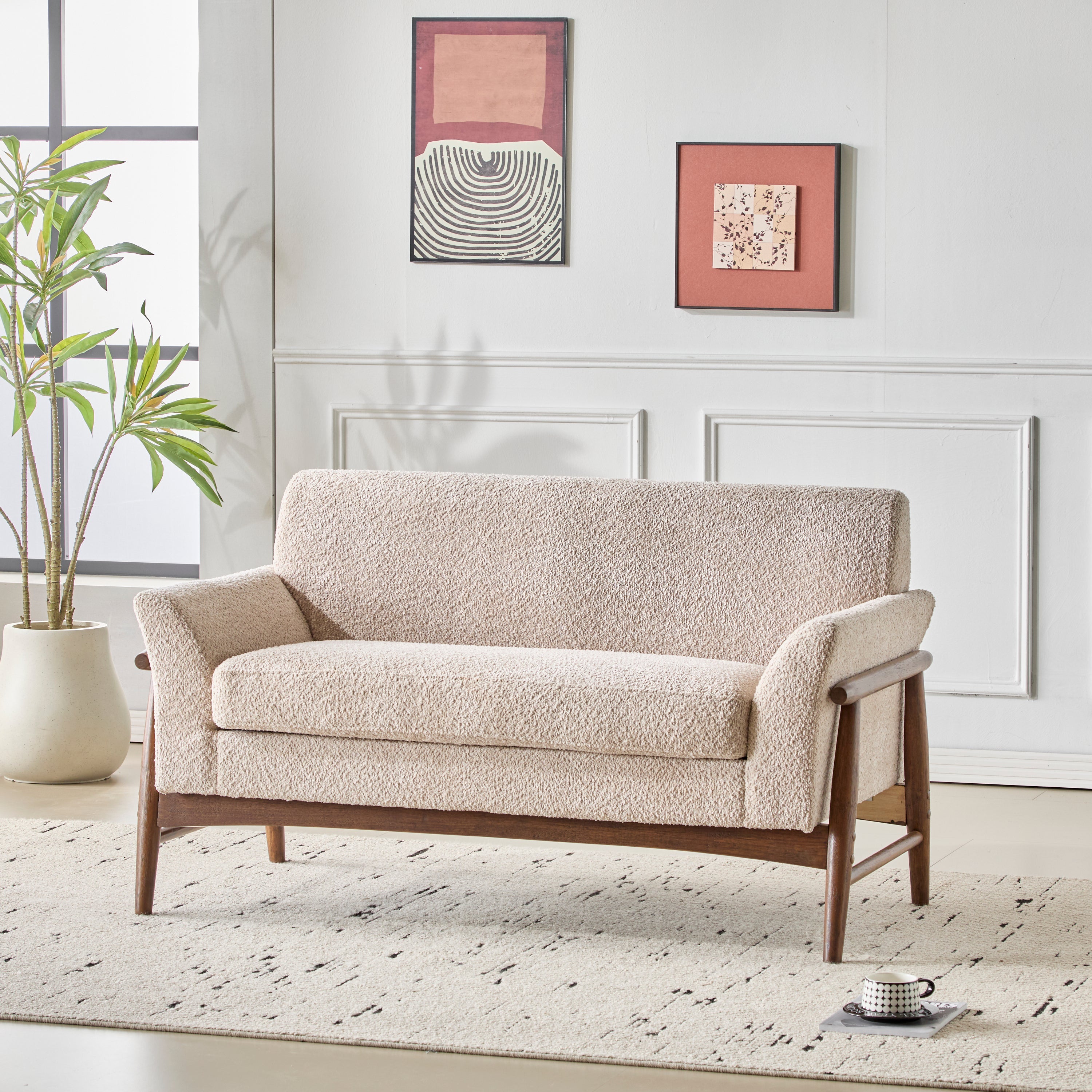 Haverhill Boucle Flared Arms Loveseat