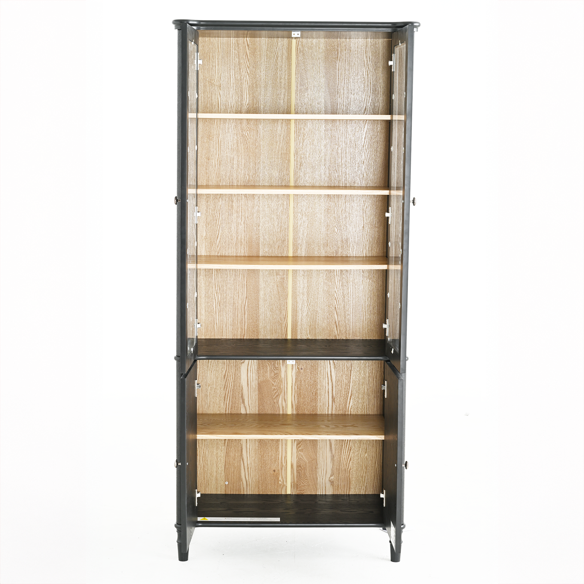 Vintage Style Display Cabinet with Double Glass Doors