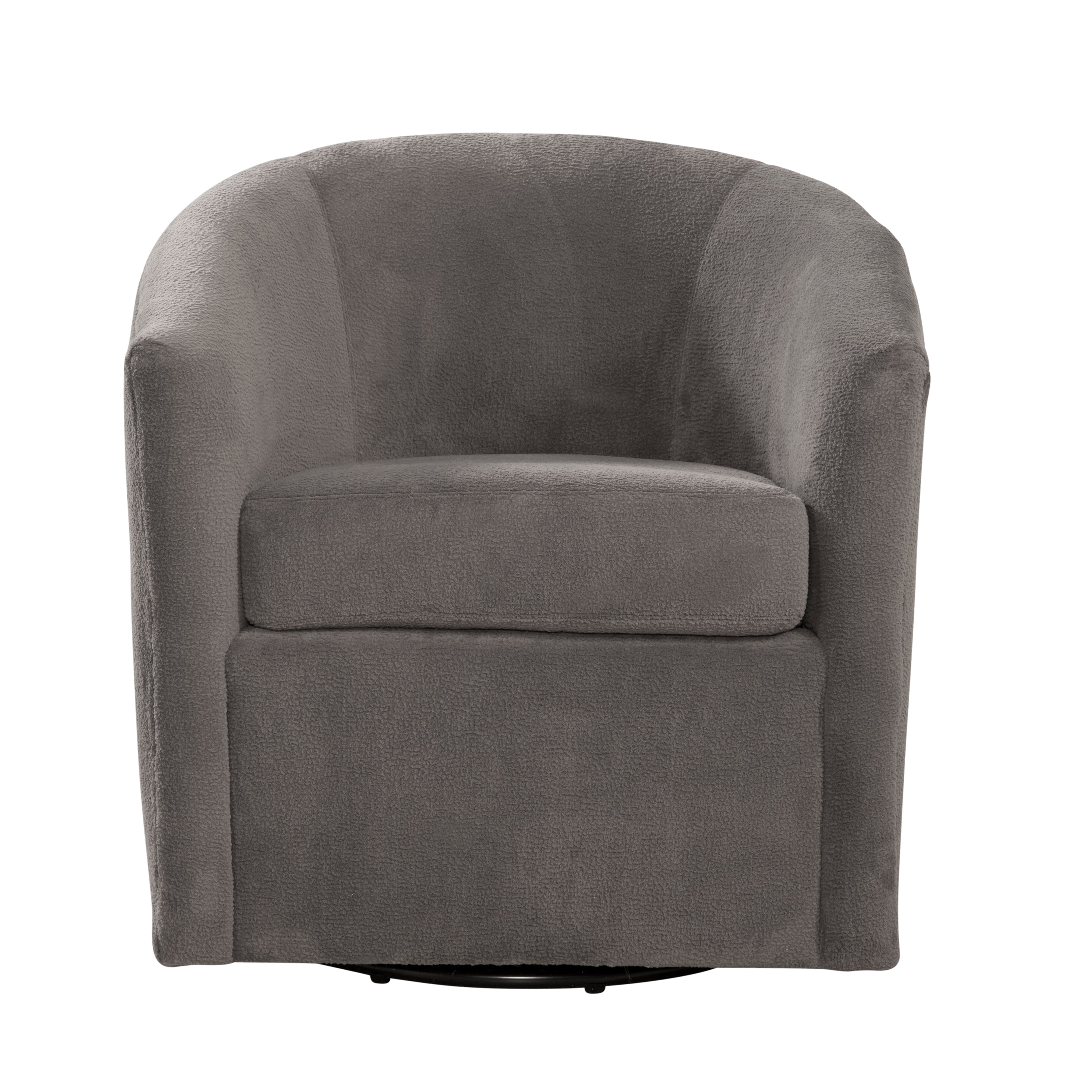 Oaklynn Barrel Style Swivel Accent Chair with Performance Fabric