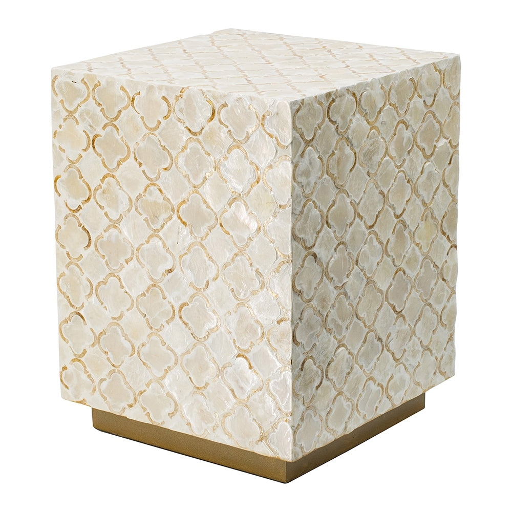 Square Capiz Side Table