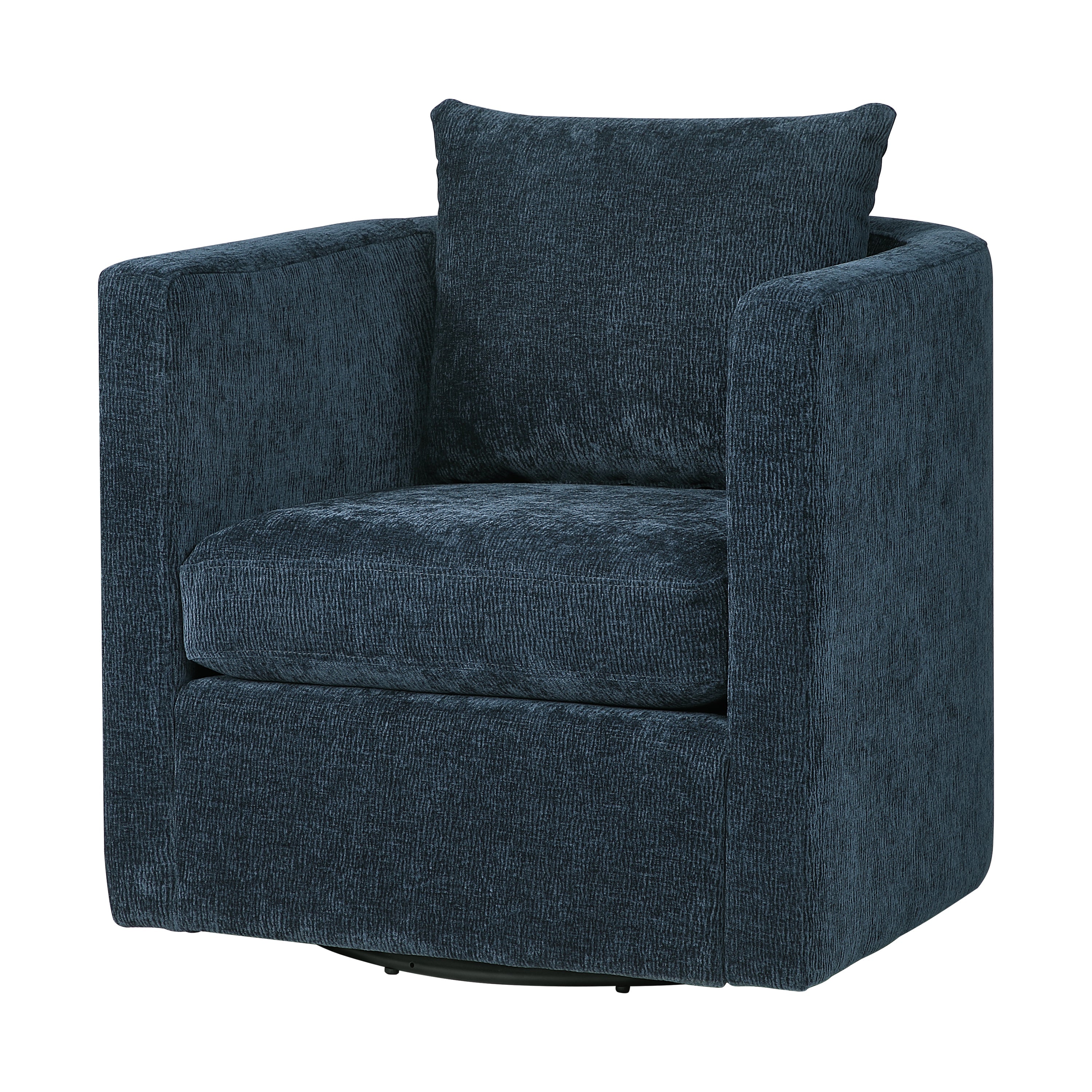 Sutton Light Grey Performance Fabric Swivel Barrel Chair