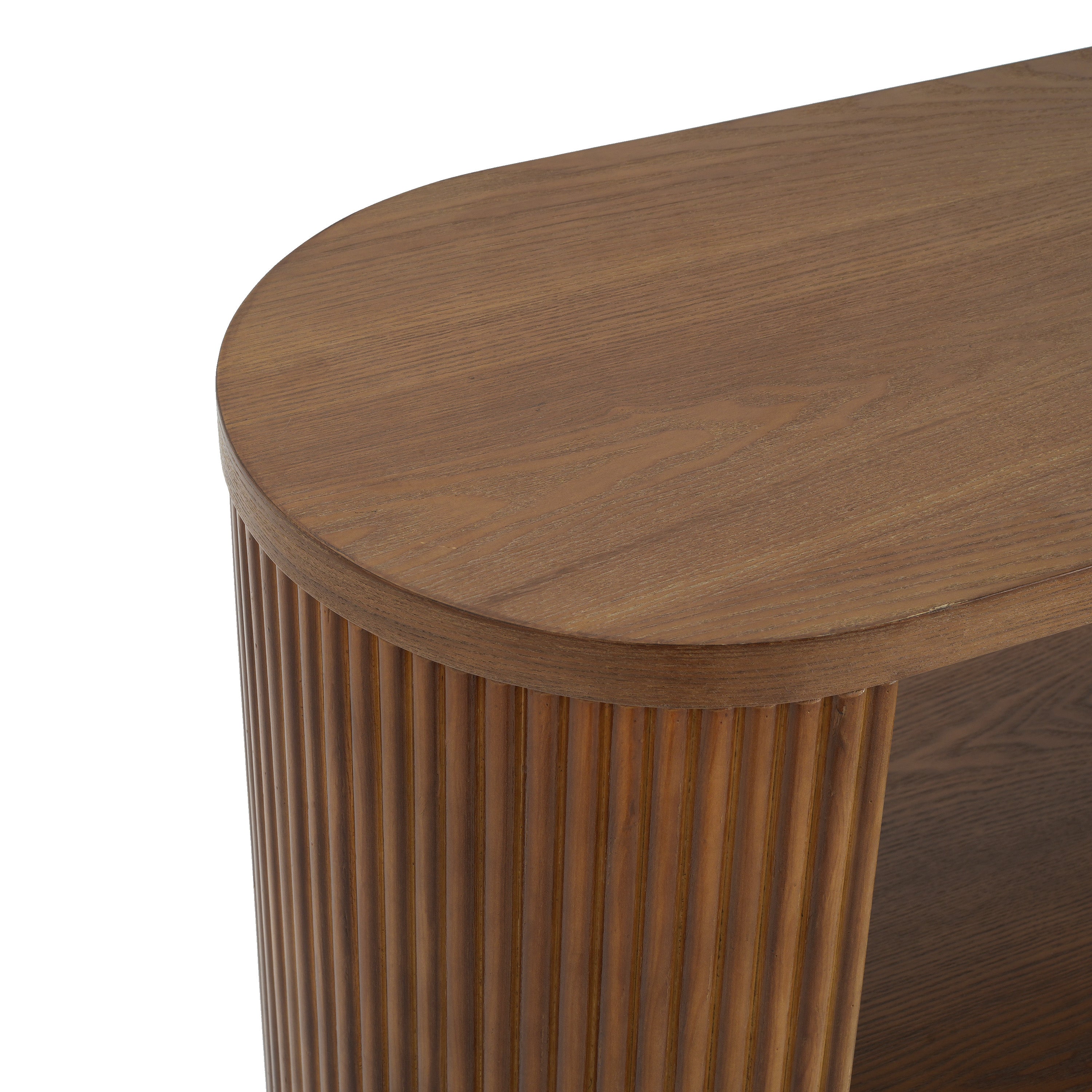 Modern Entryway Console Table with Open Shelf