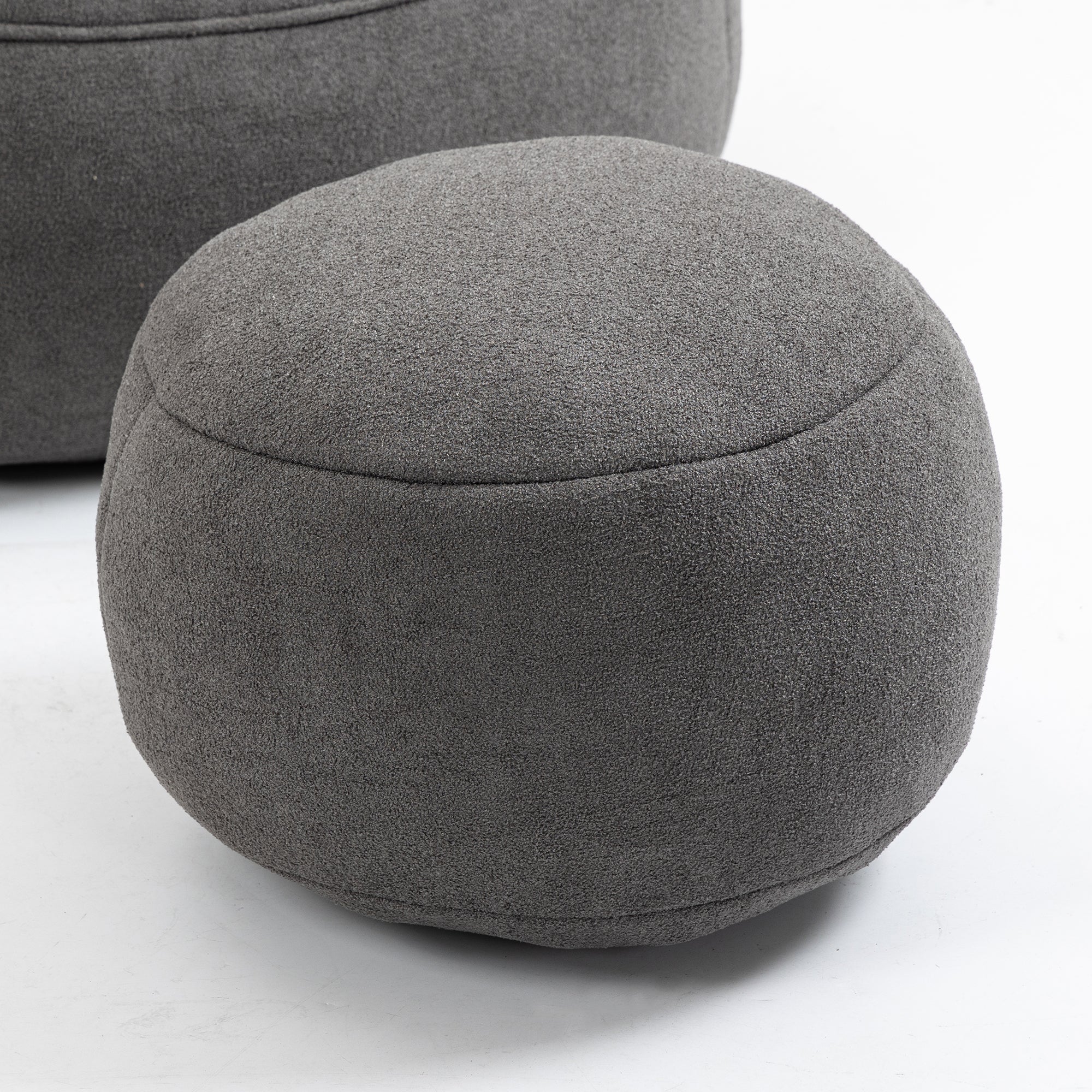 Bean Bag Sofa Chair with High-Pressure Foam and Footrest
