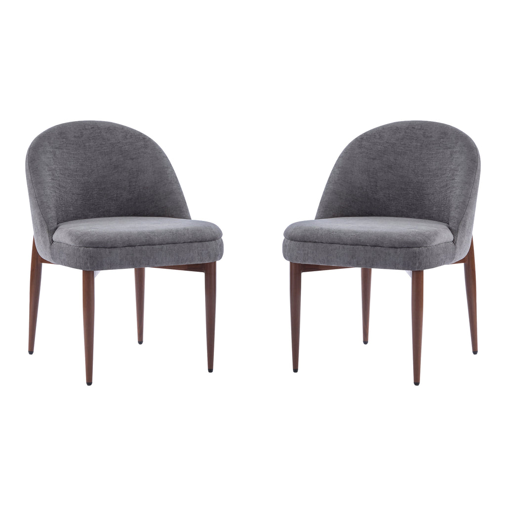 Mid-Century Modern Fabric Upholstered Dining Chair, Set of 2