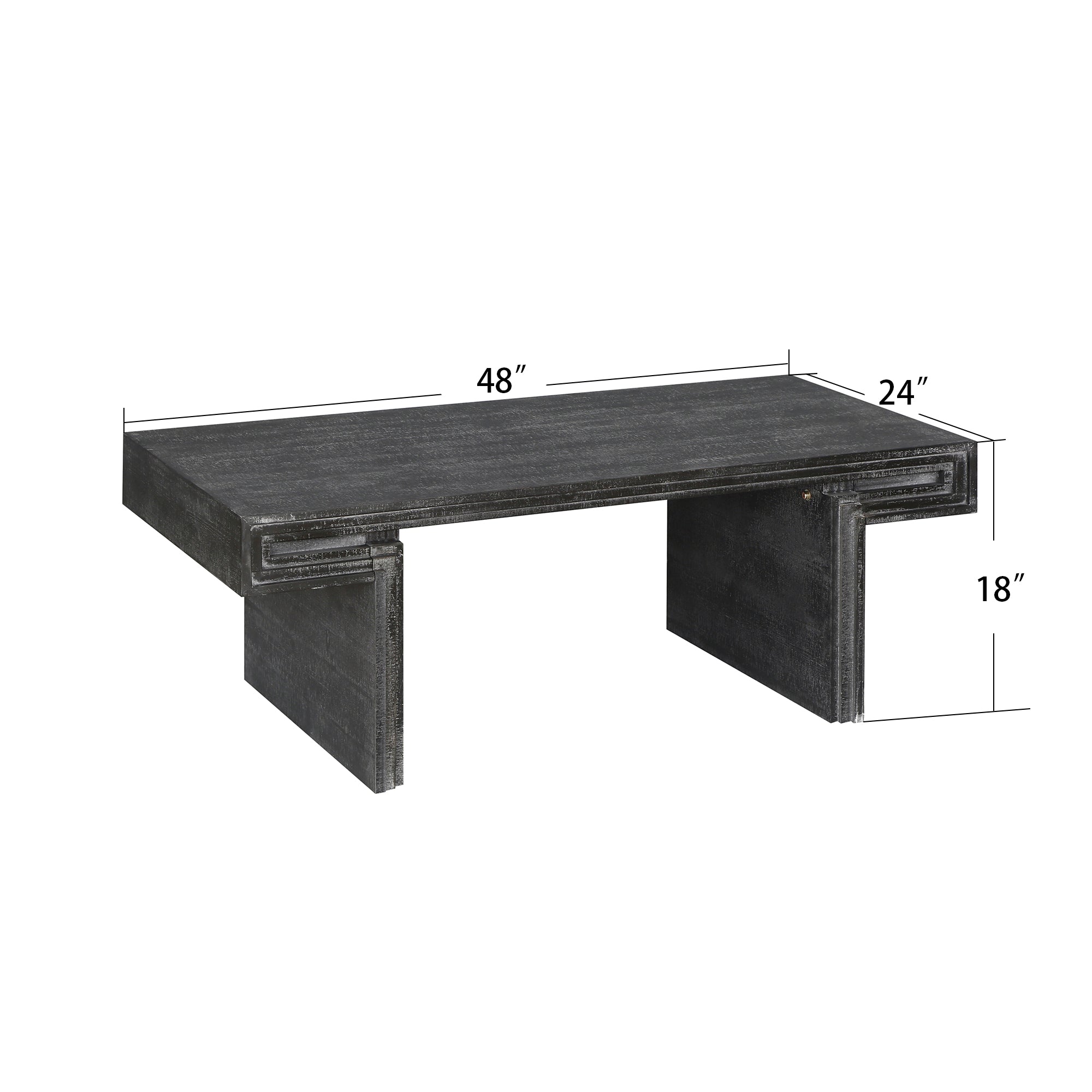 Modern Farmhouse Reclaimed Wood Texture Coffee Table