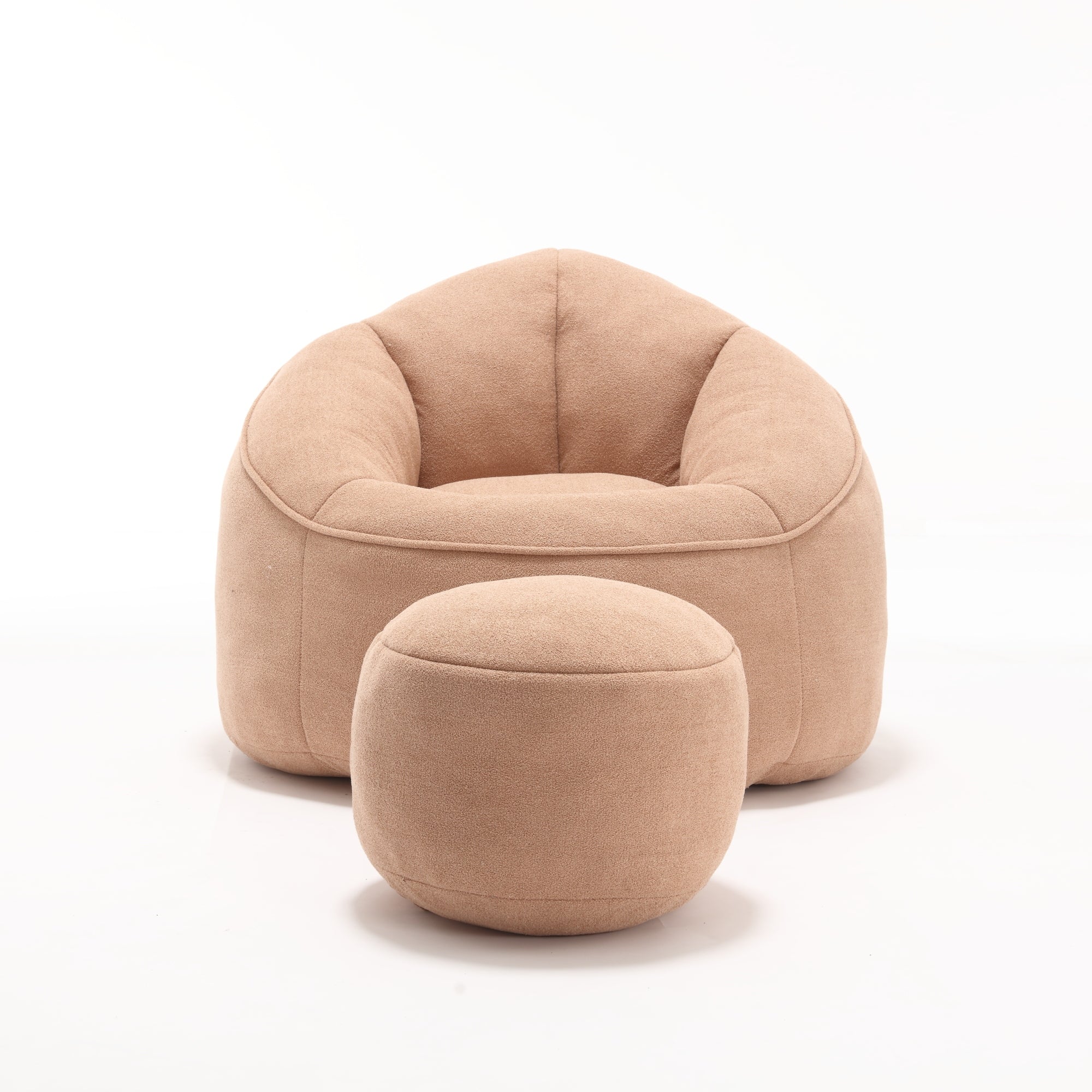 Bean Bag Sofa Chair with High-Pressure Foam and Footrest