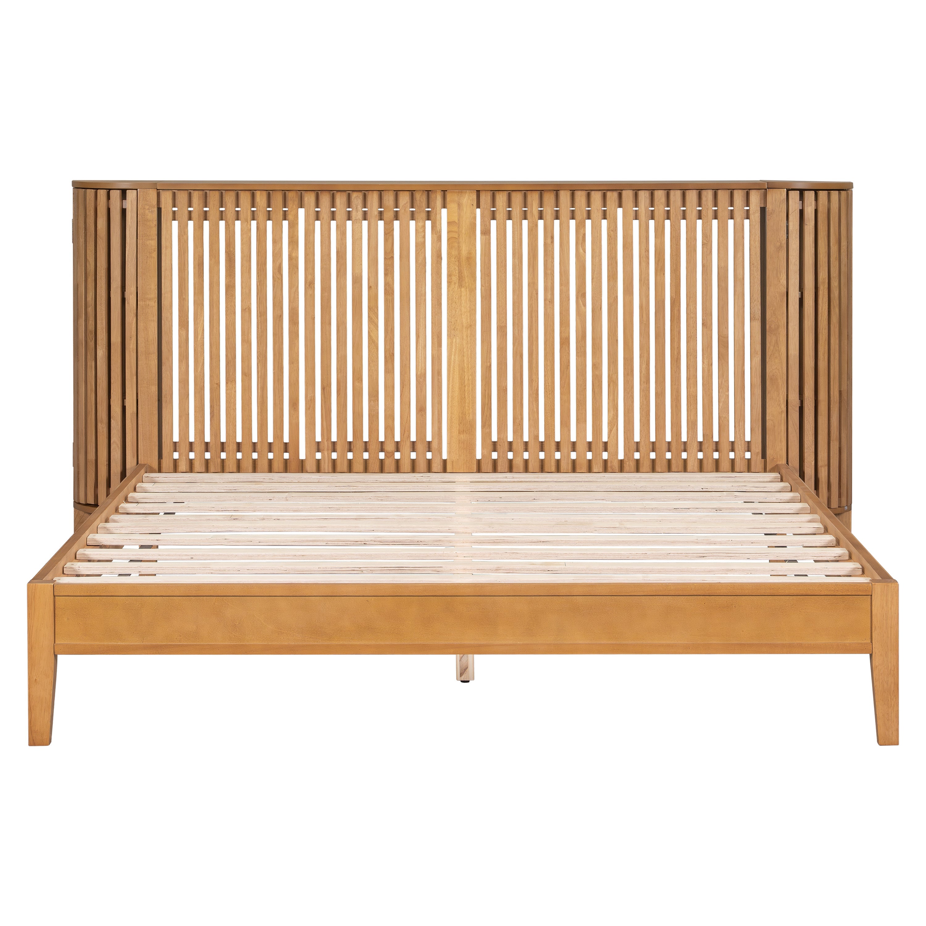 Slat Design Solid Wood Bed