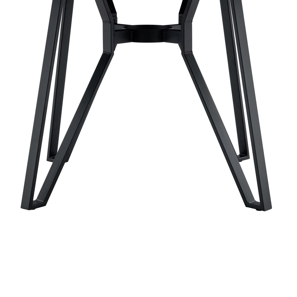 Crosswell Round Dining Table with Metal Legs