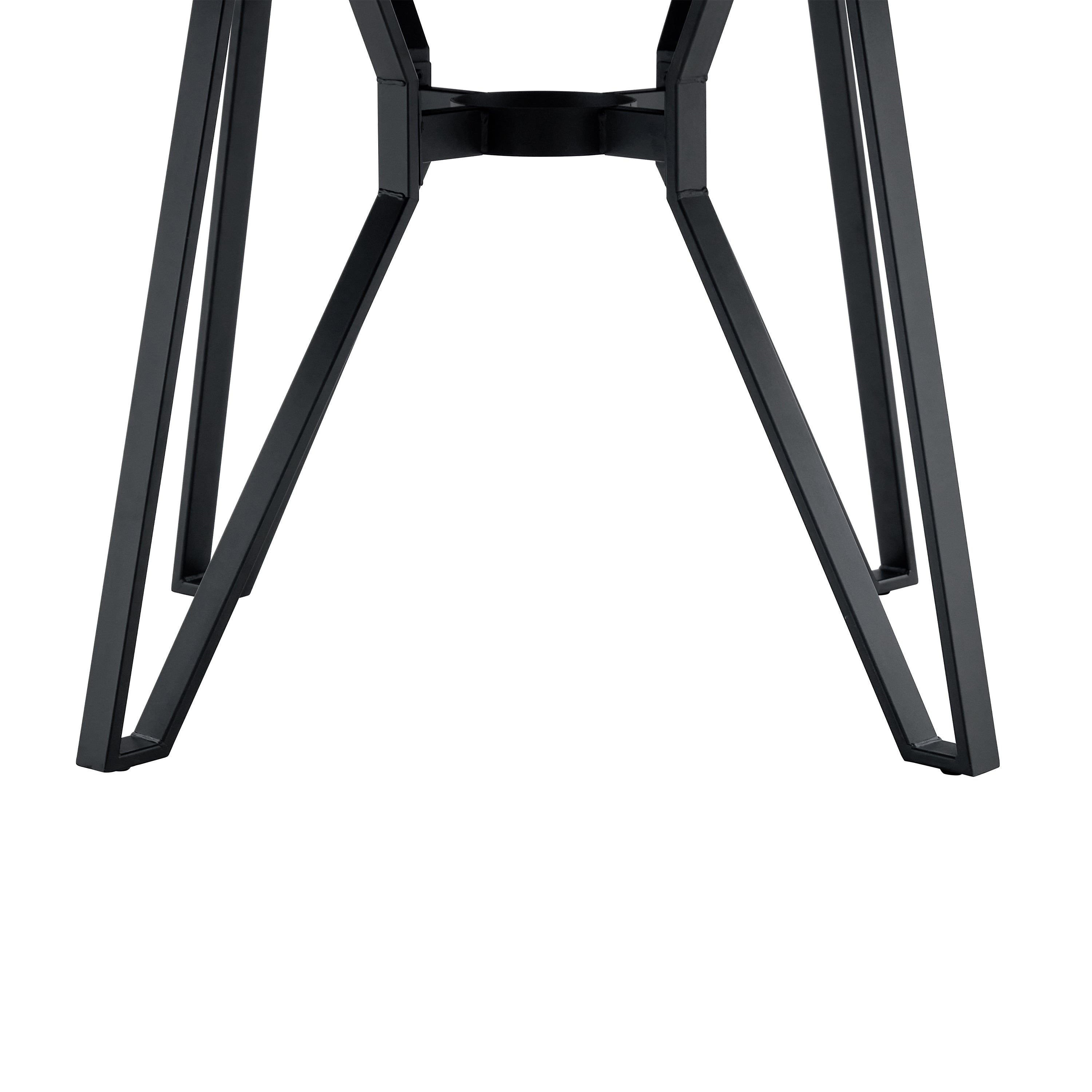Crosswell Round Dining Table with Metal Legs