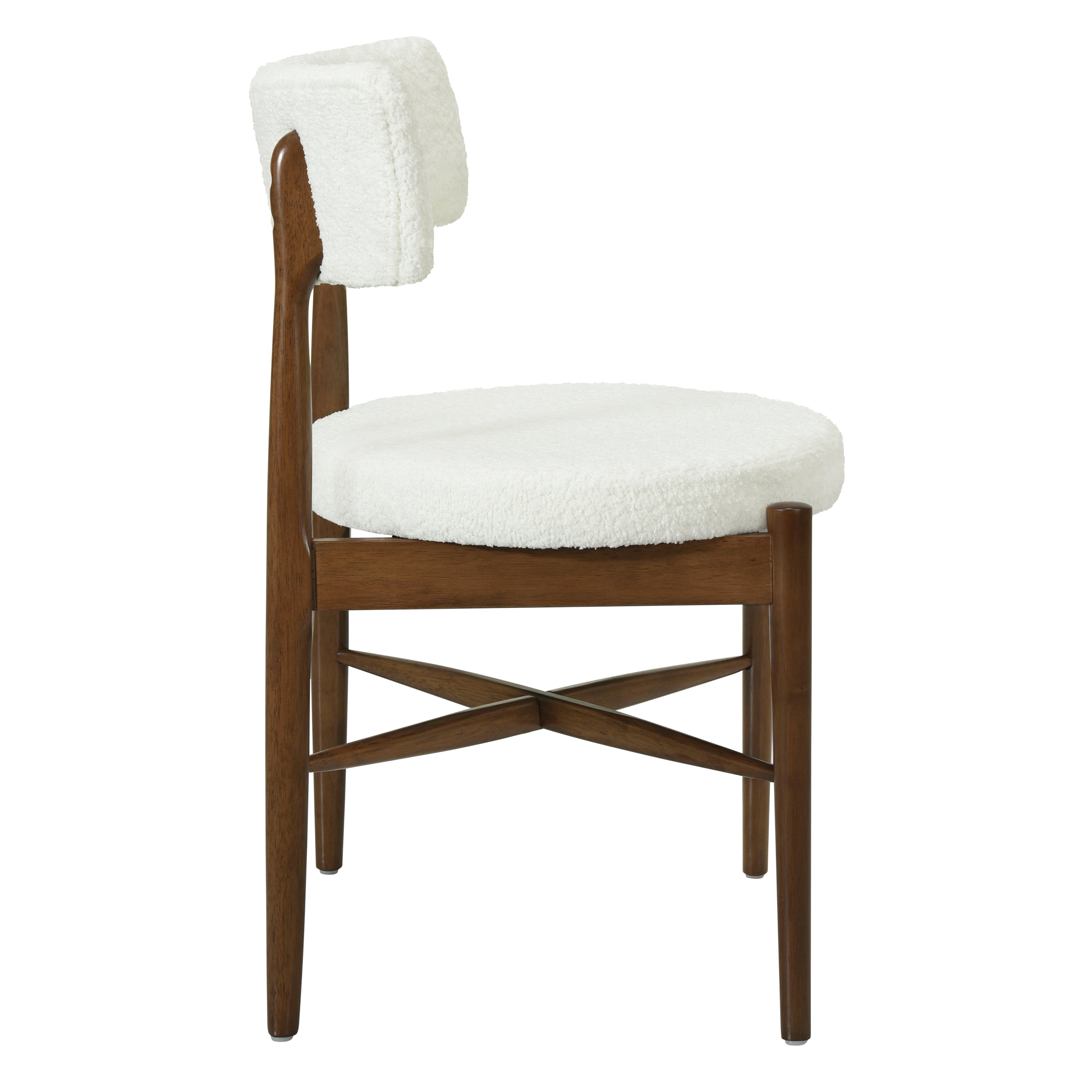 Harveston Mid Century Modern Boucle Upholstered Dining Chairs, Set of 2