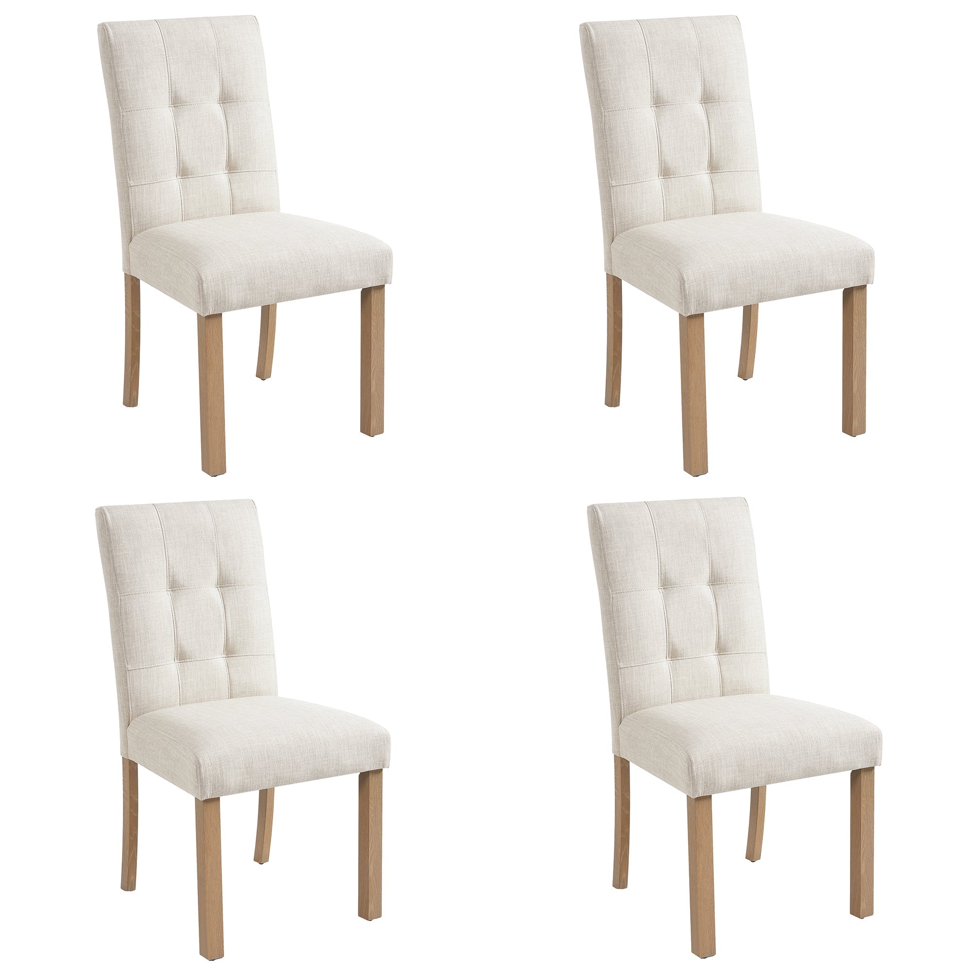 Franklin Tufted Upholstered Dining Chairs, Set of 4