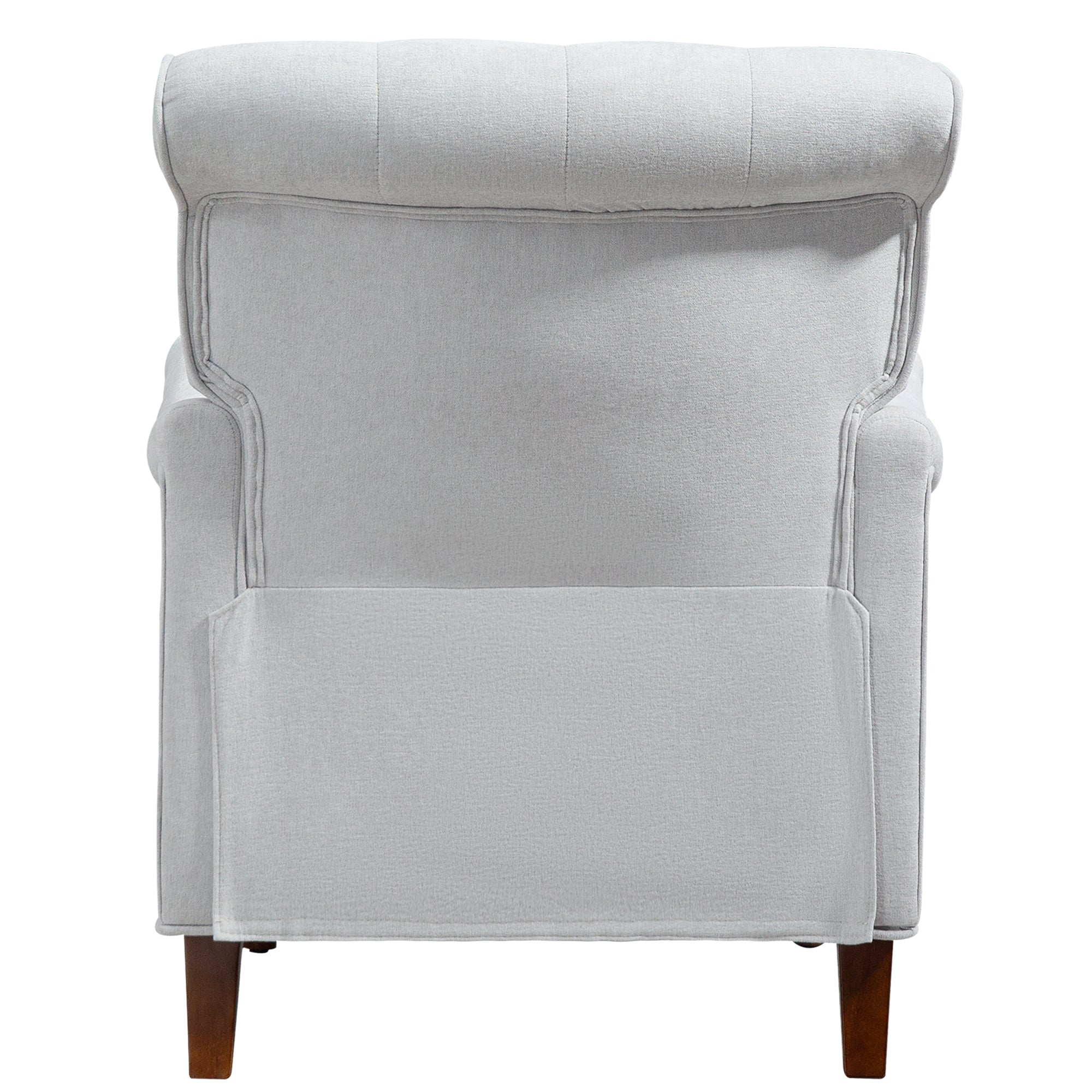 Chenille Tufted Upholstered Rolled Back Accent Chair