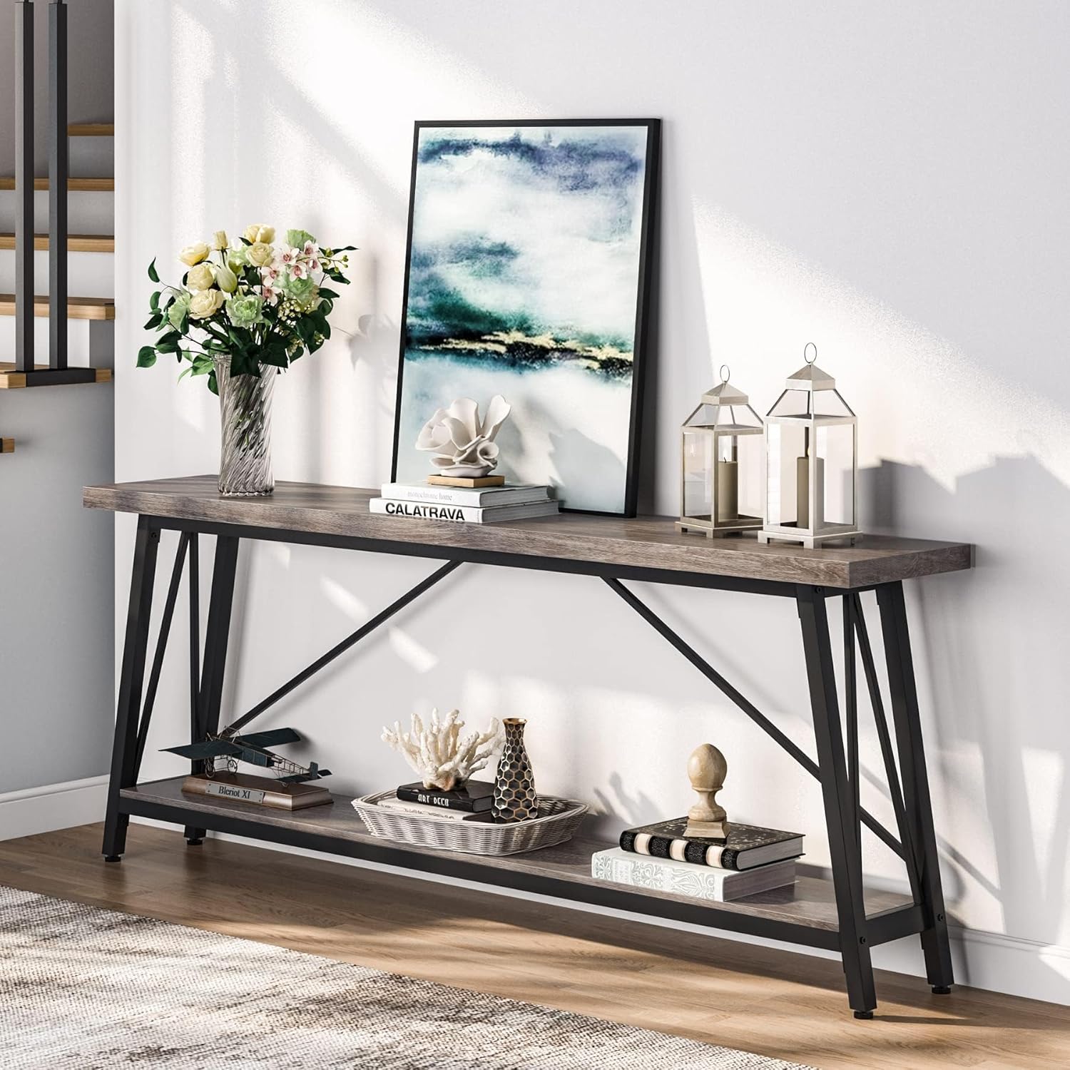 Millstone Industrial Sofa Table