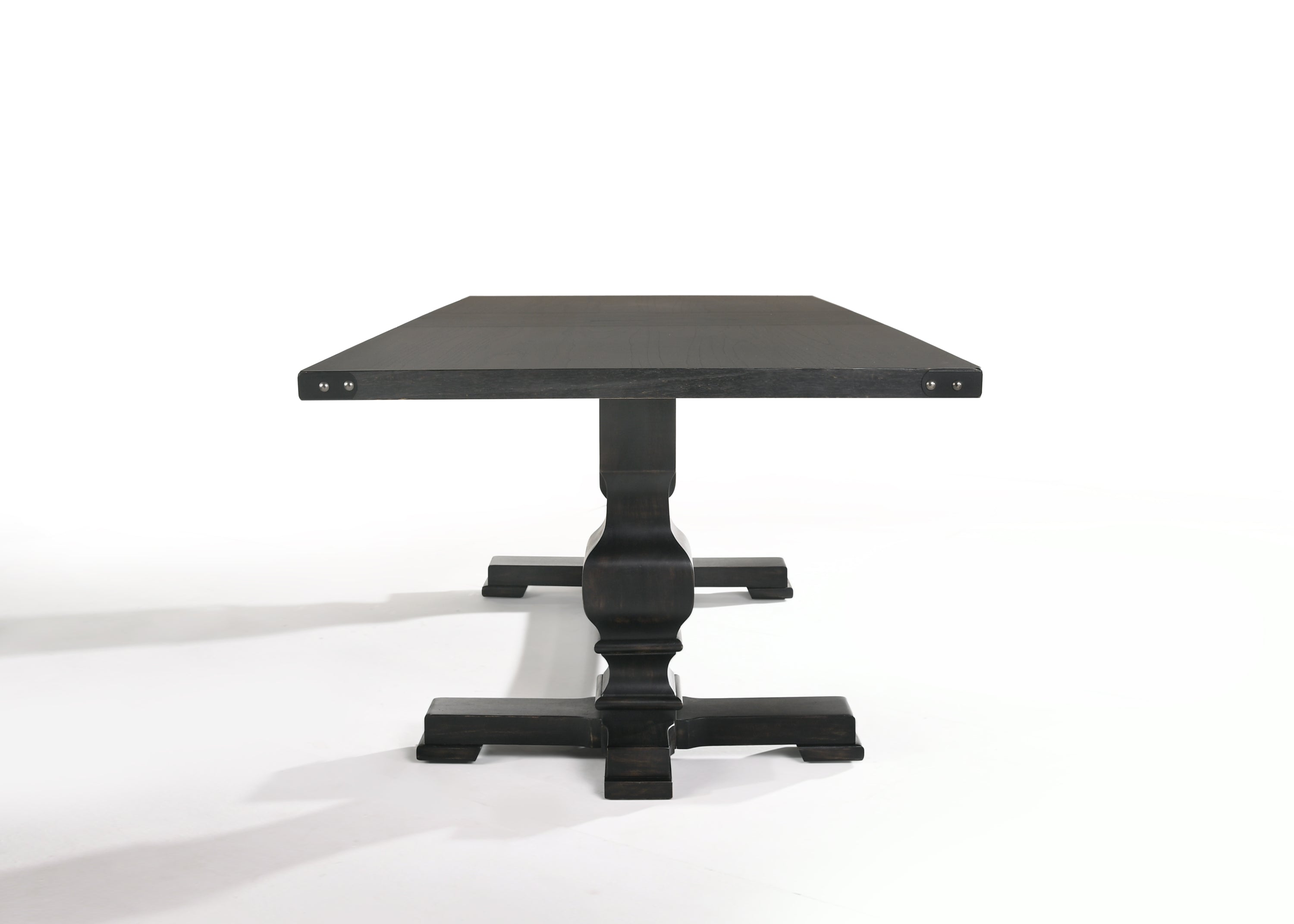Morland Vintage Black Finish Dining Table