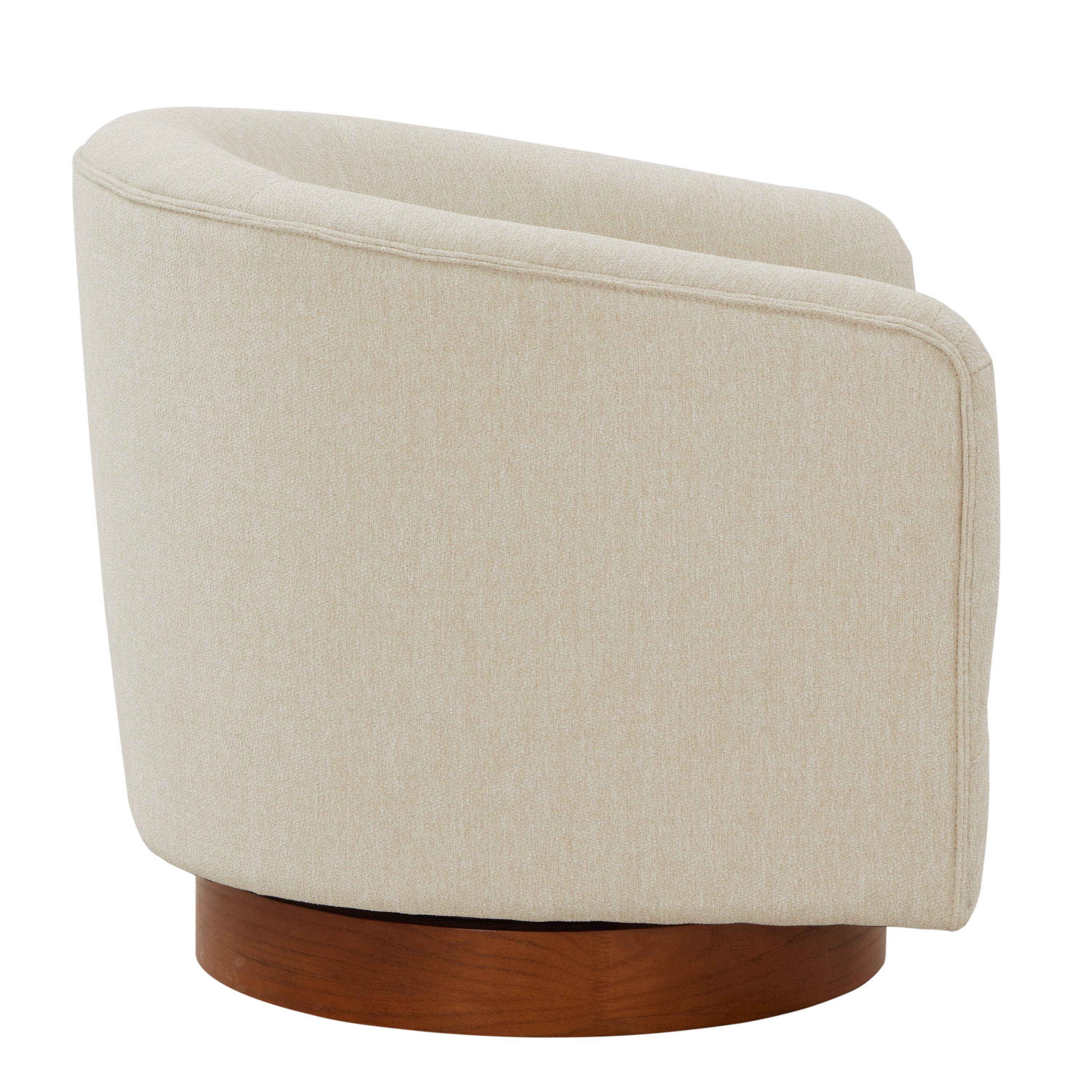Miramar Wood Base Swivel Club Accent Chair