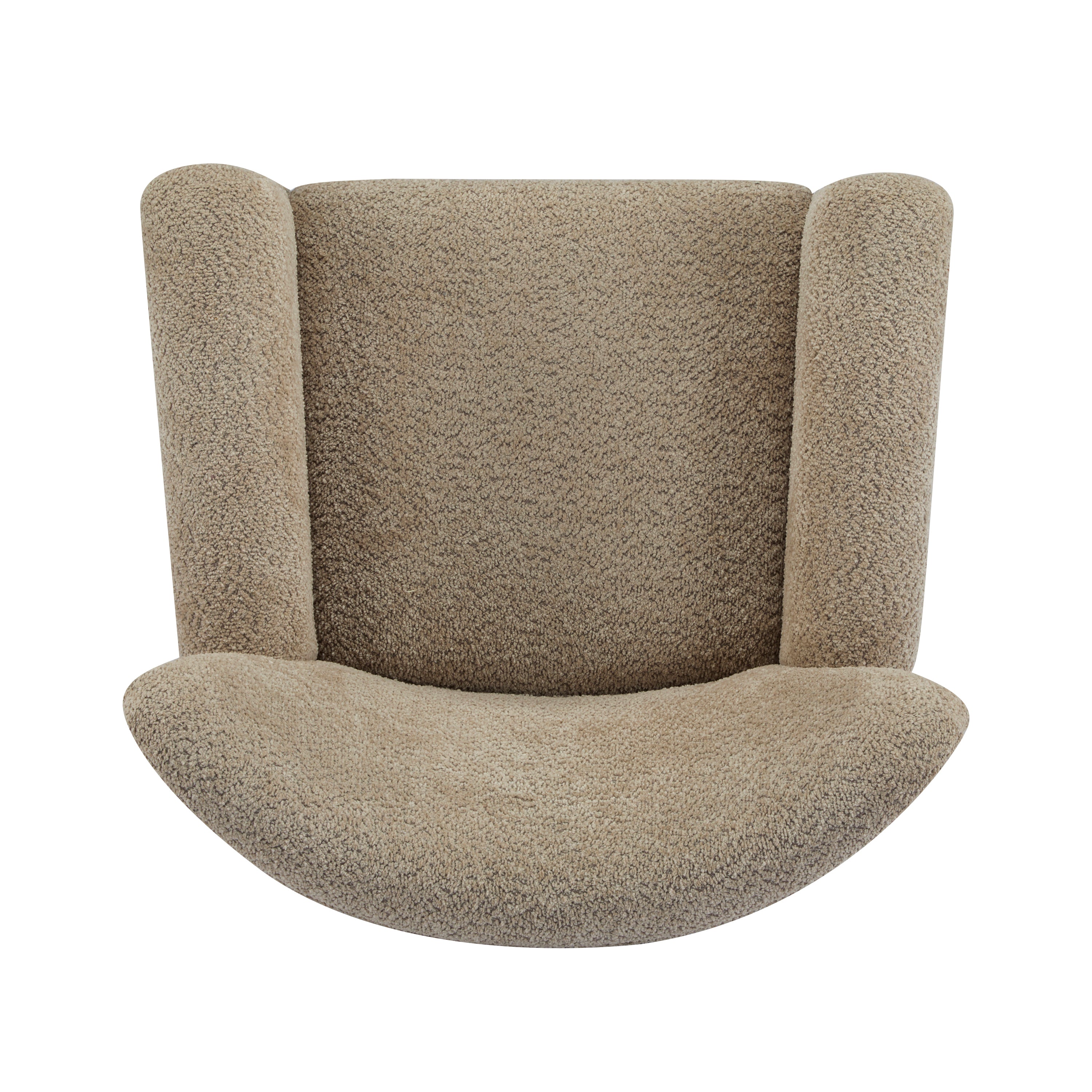 Cozy Wingback Accent Chair with Round Wood Feet
