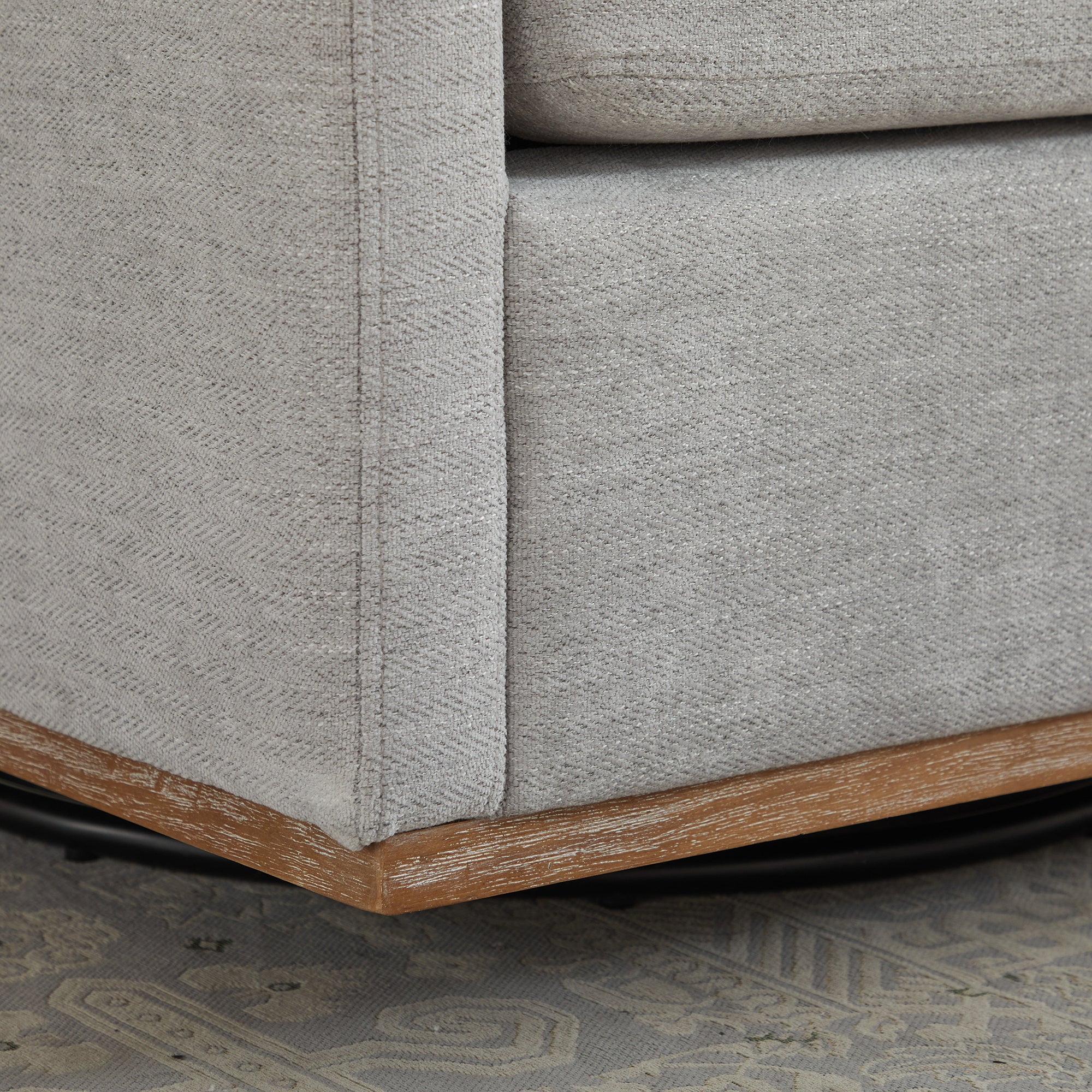 Modern Square Upholstered Swivel Accent Chair