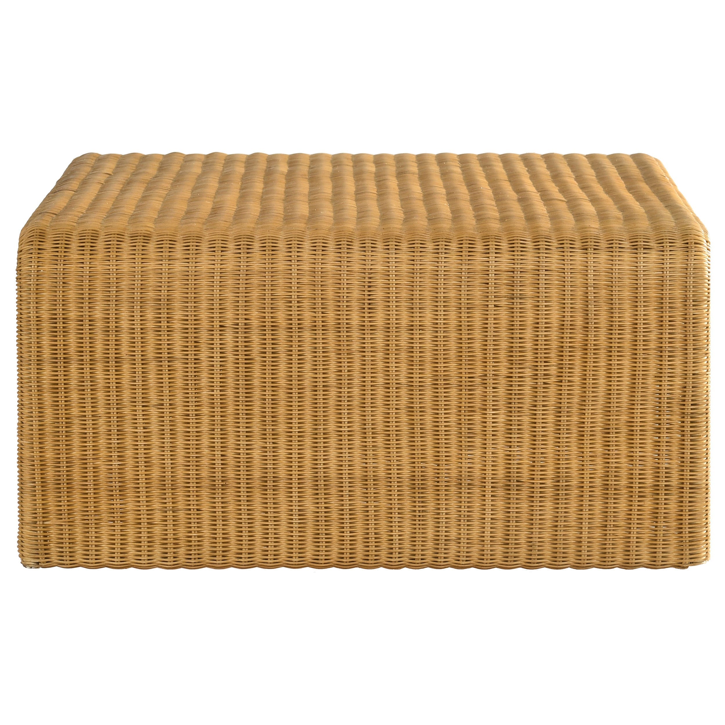 Cahya Natural Square Woven Rattan Coffee Table