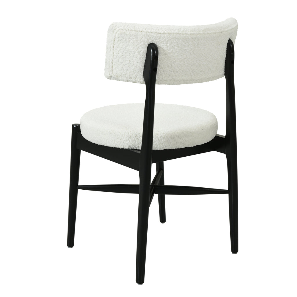 Harveston Mid Century Modern Boucle Upholstered Dining Chairs, Set of 2
