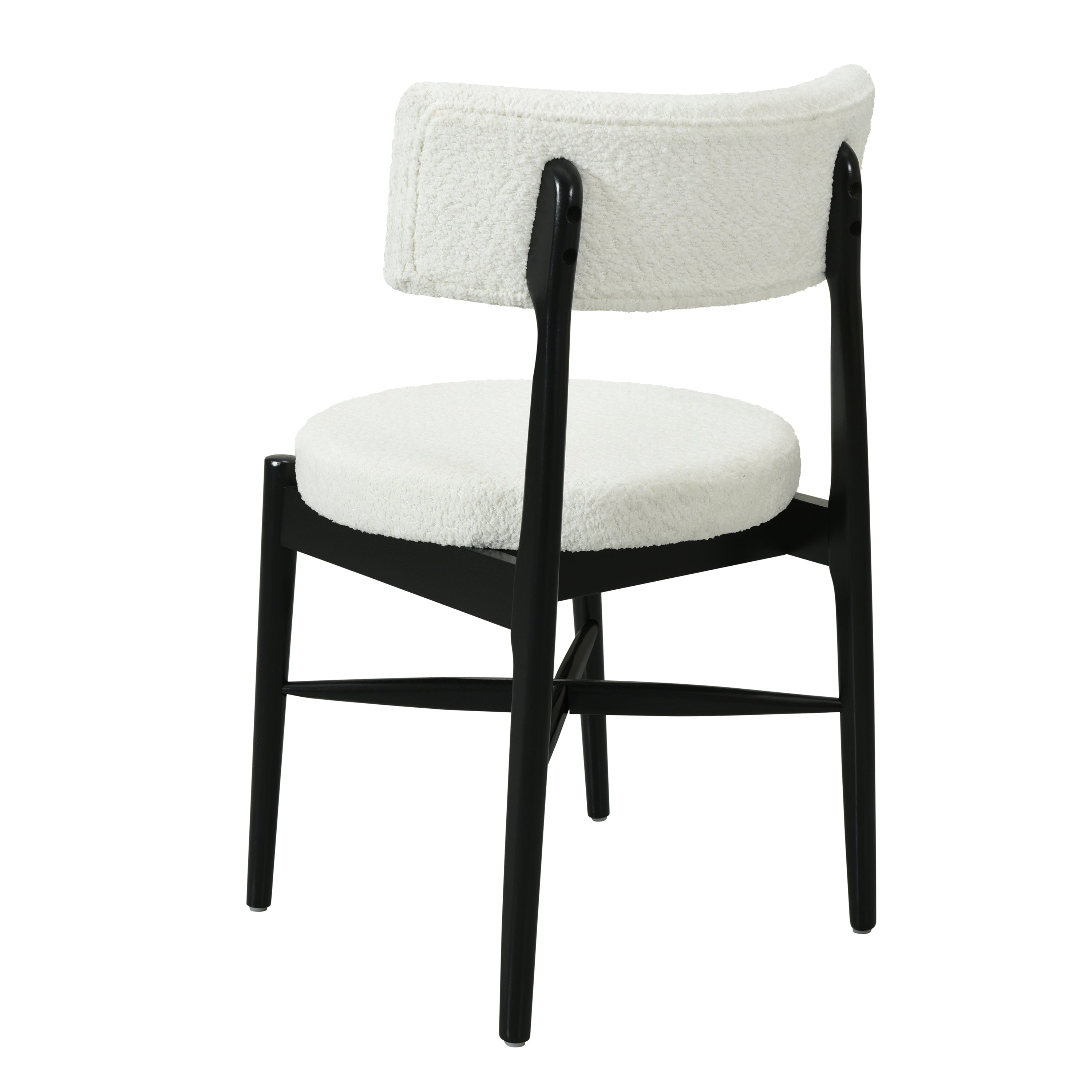 Harveston Mid Century Modern Boucle Upholstered Dining Chairs, Set of 2