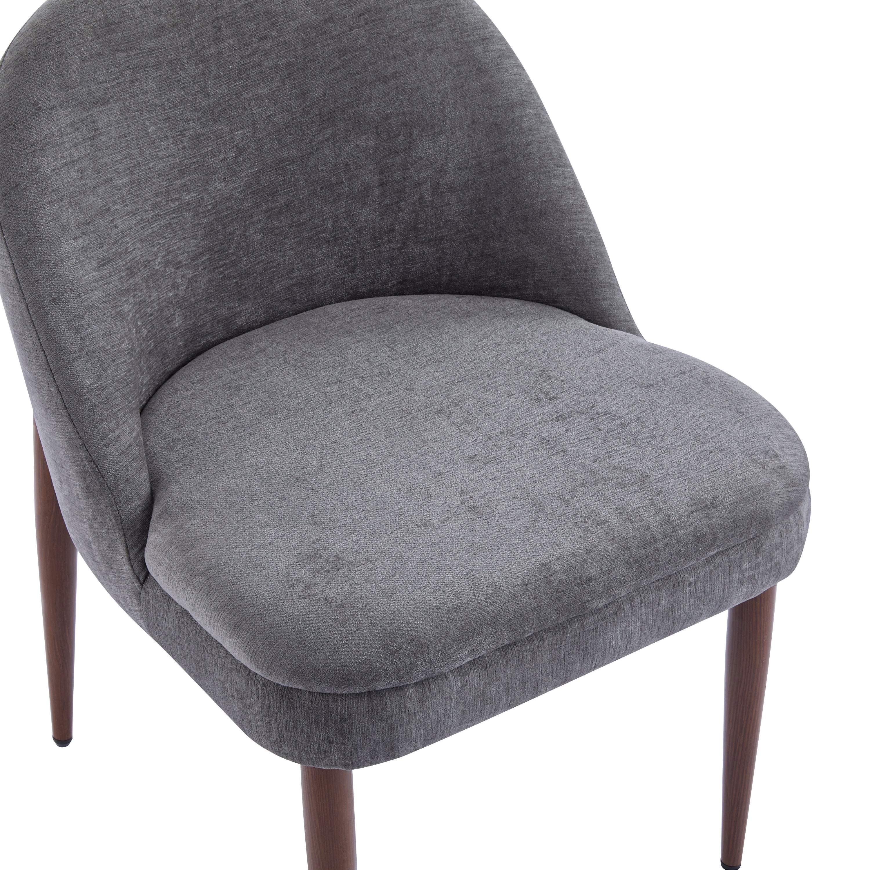 Mid-Century Modern Fabric Upholstered Dining Chair, Set of 2
