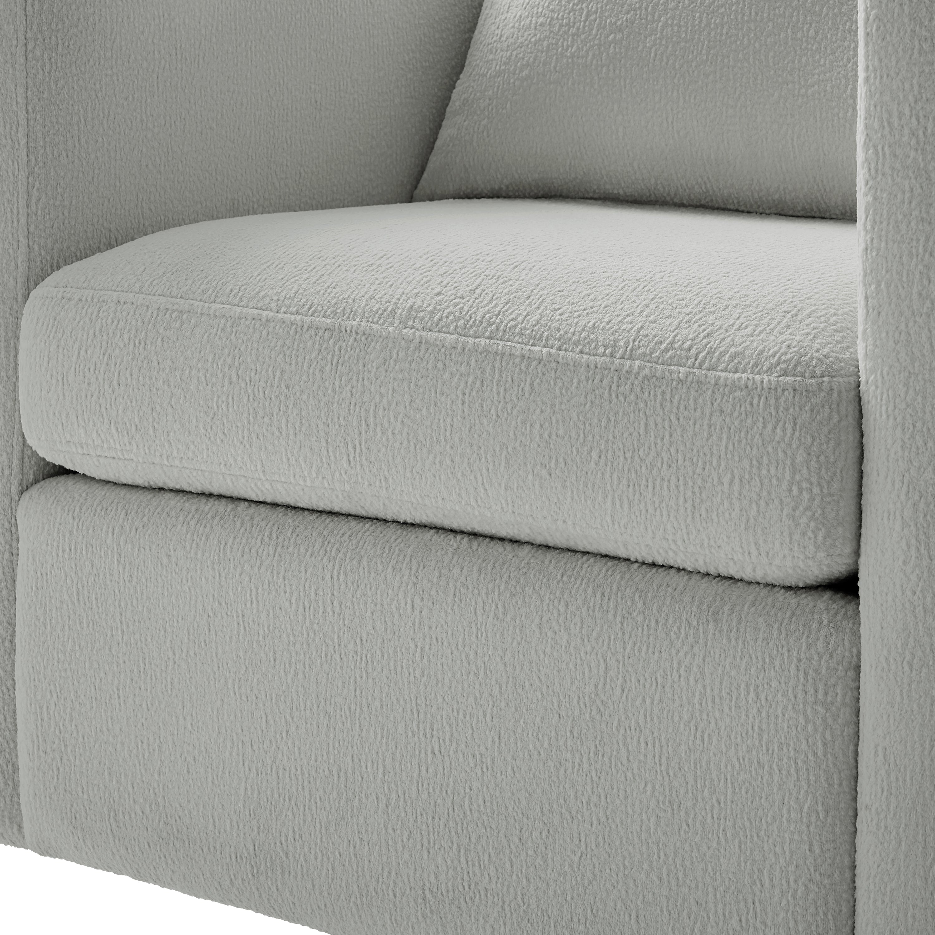 Sutton Light Grey Performance Fabric Swivel Barrel Chair