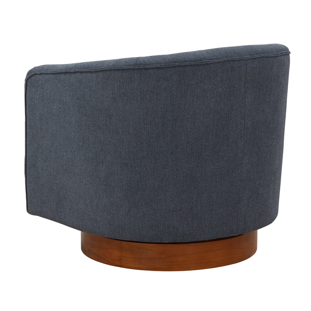 Miramar Wood Base Swivel Club Accent Chair