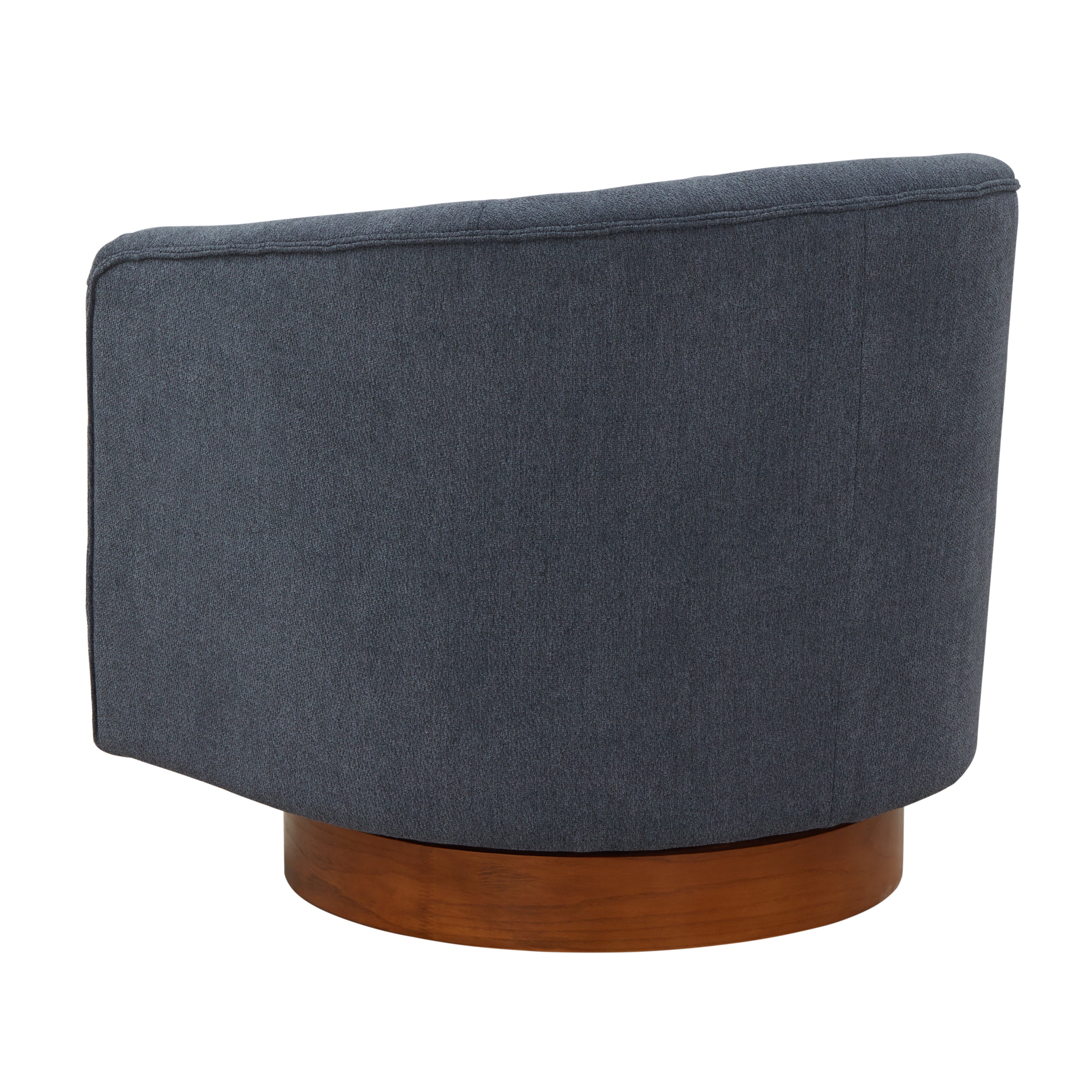 Miramar Wood Base Swivel Club Accent Chair