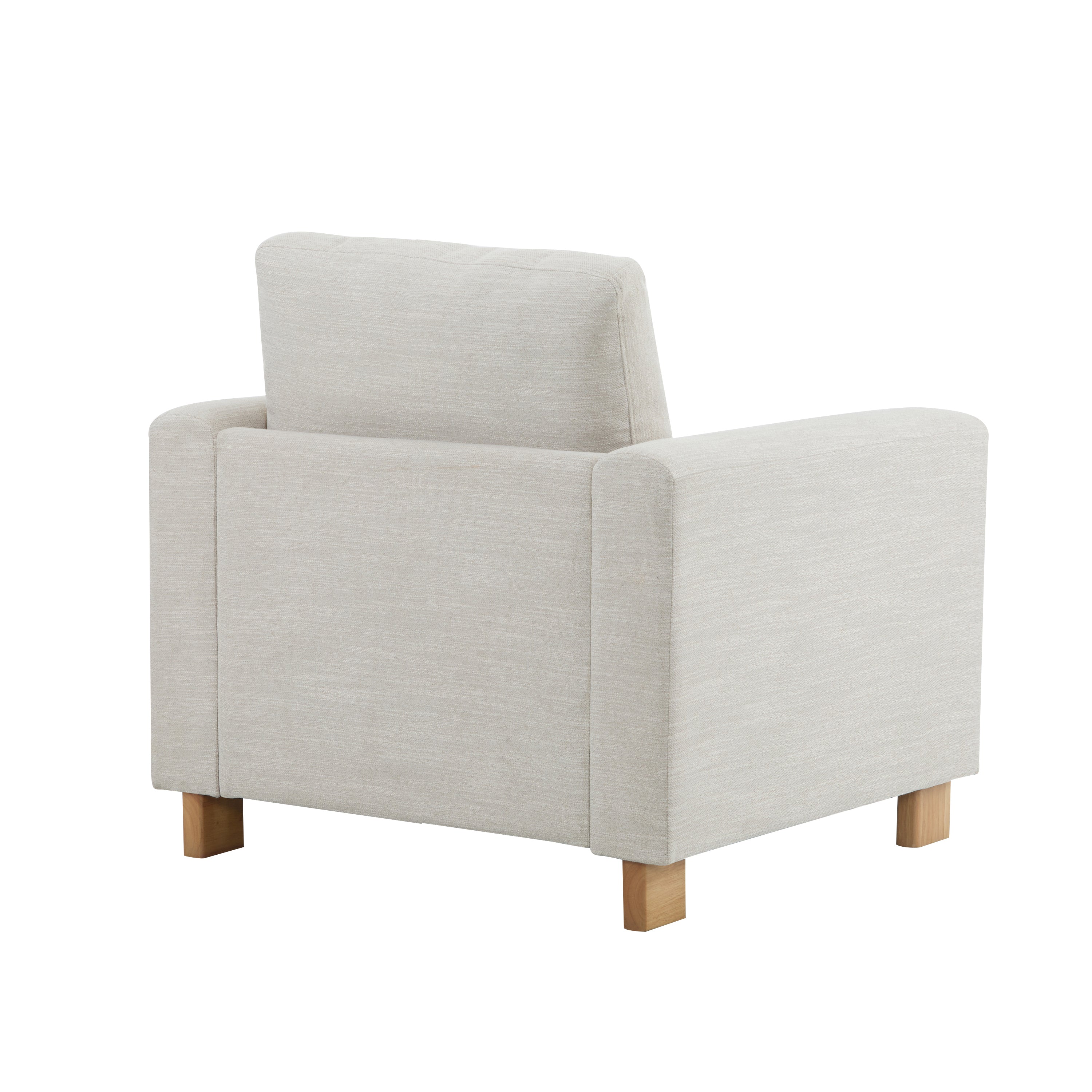 Harmonia Fabric Upholstered Accent Chair with Wood Accent