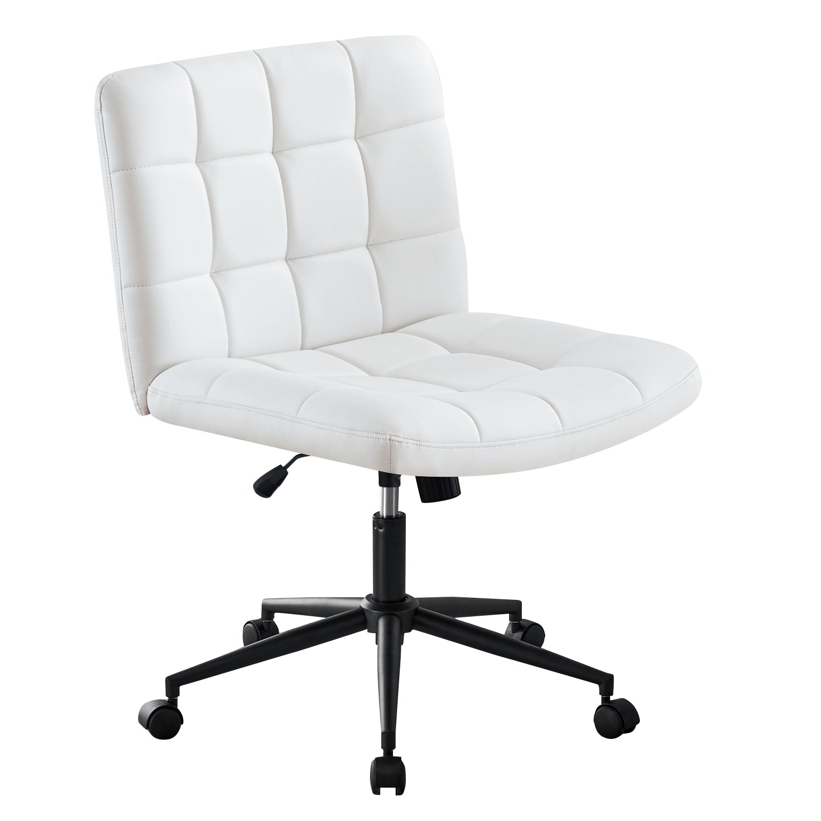 Desk Chair with Wheels, Armless Desk Chair, Adjustable Height 360° Rolling Swivel