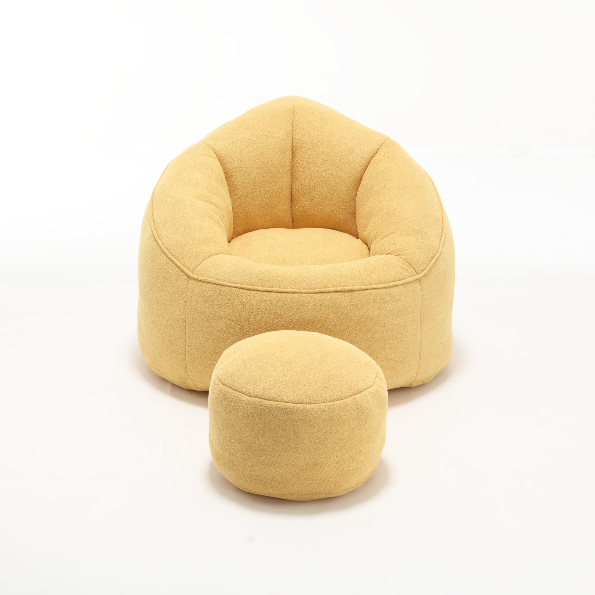 Bean Bag Sofa Chair with High-Pressure Foam and Footrest