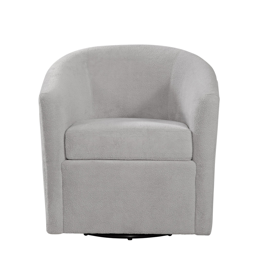Oaklynn Barrel Style Swivel Accent Chair with Performance Fabric