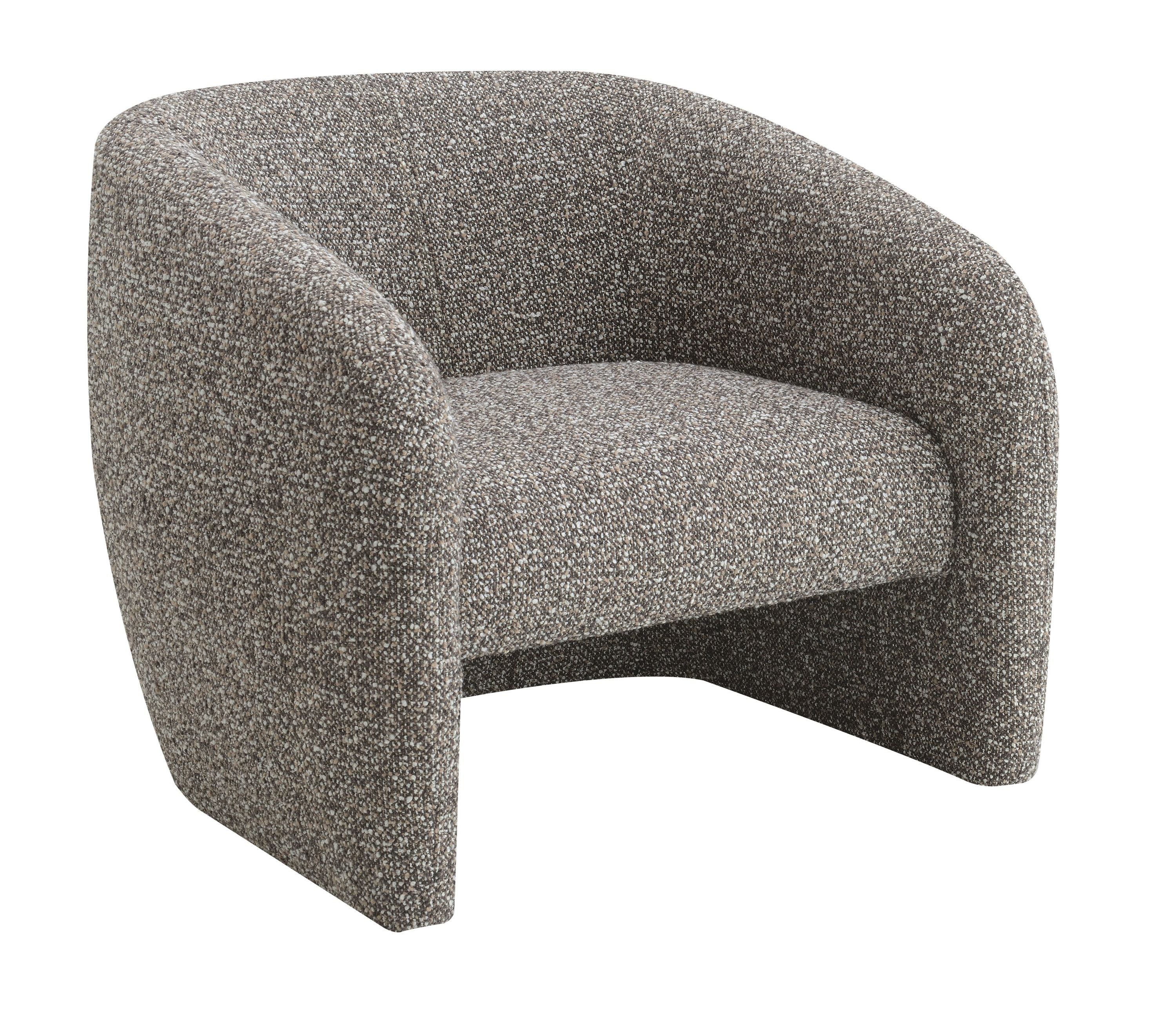 Livia Brown & Gray Tweed Accent Chair