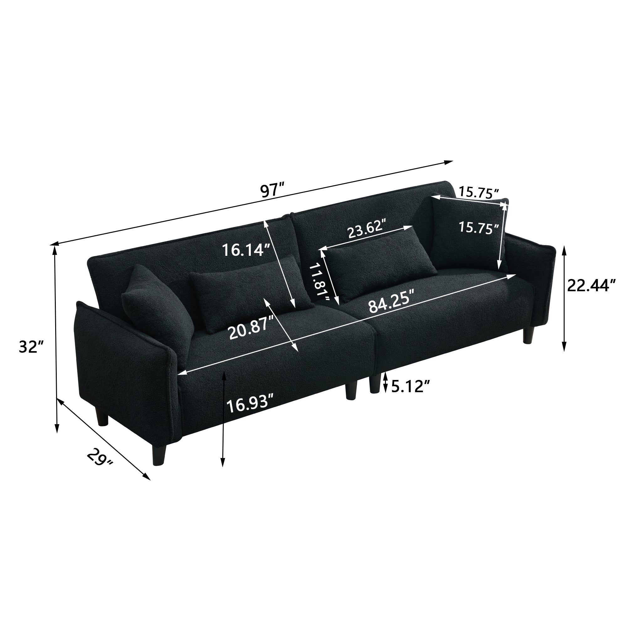 Teddy Velvet Sofa