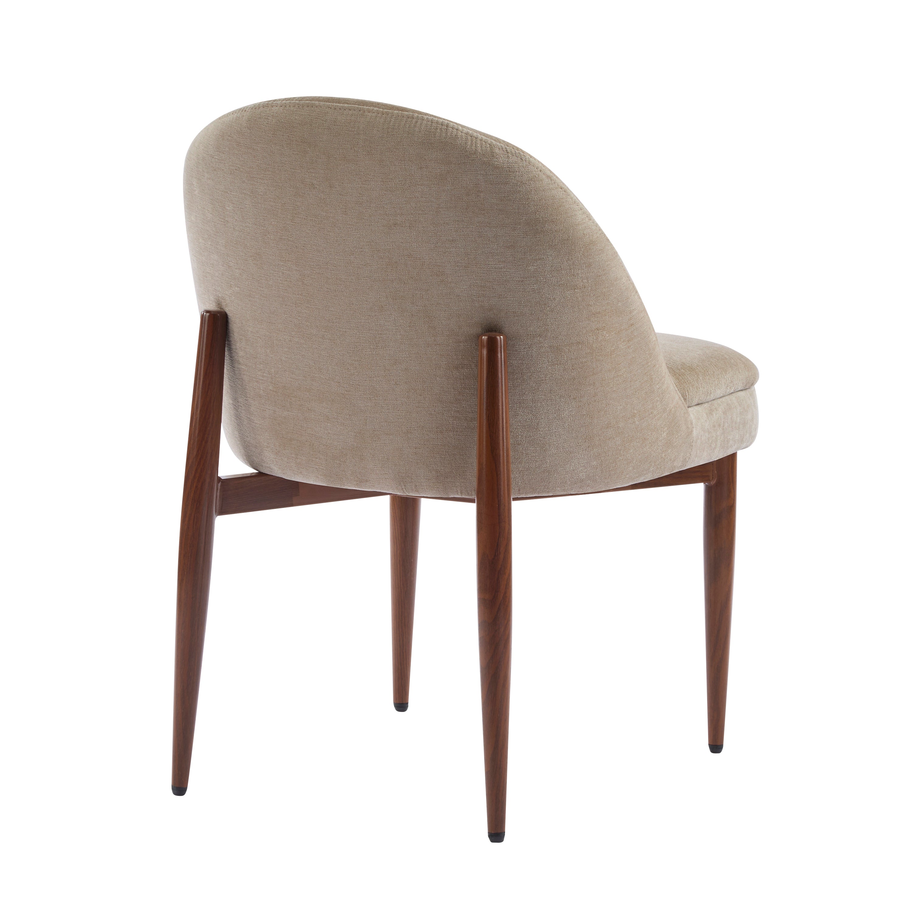 Mid-Century Modern Fabric Upholstered Dining Chair, Set of 2