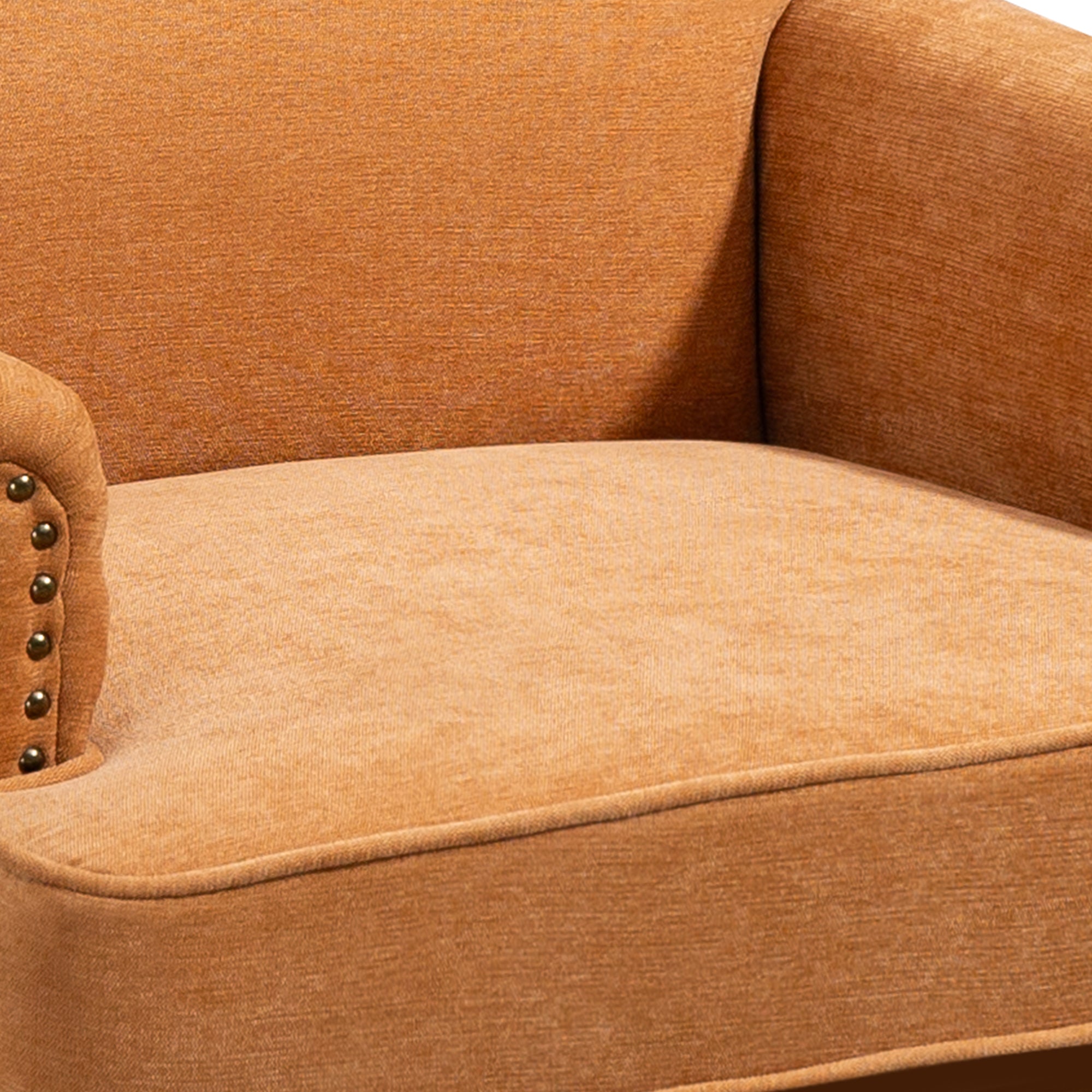 Nailhead Trim Rolled Arm Upholstered Accent Chair