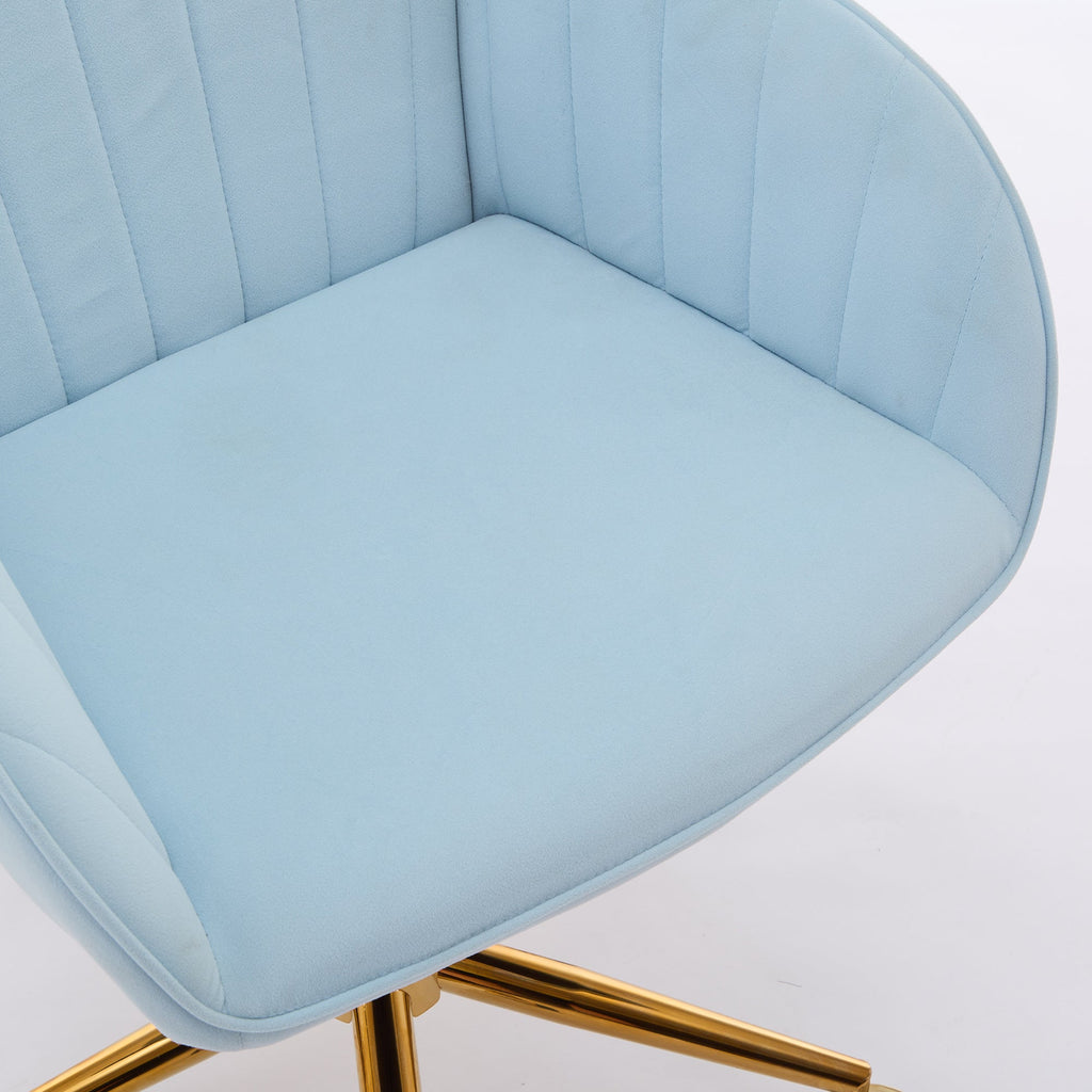 Adjustable Ergonomic Swivel Chair with Golden Base